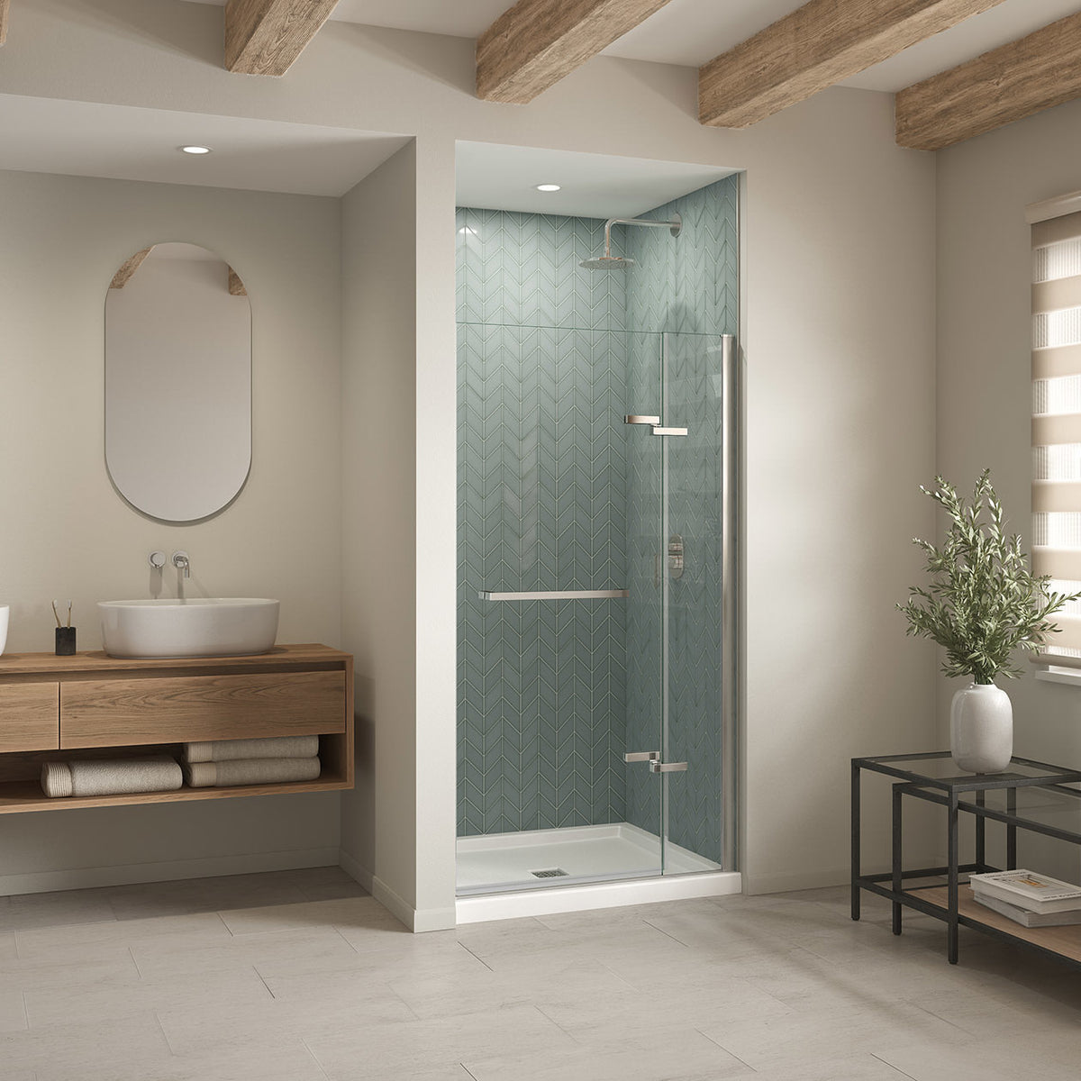 Maax B3Square 4236 Acrylic Shower Base in White with Center Drain - image 12