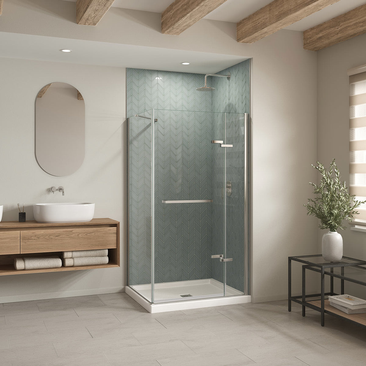 Maax B3Square 4236 Acrylic Shower Base in White with Center Drain - image 19
