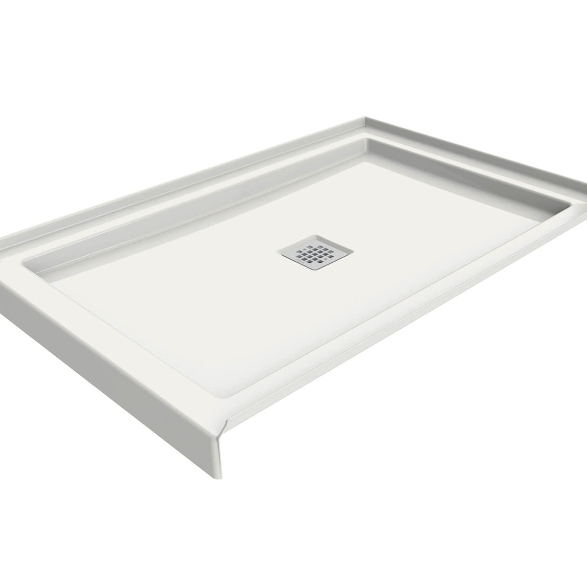 Maax B3Square 4832 Acrylic Shower Base in White with Center Drain - image 13