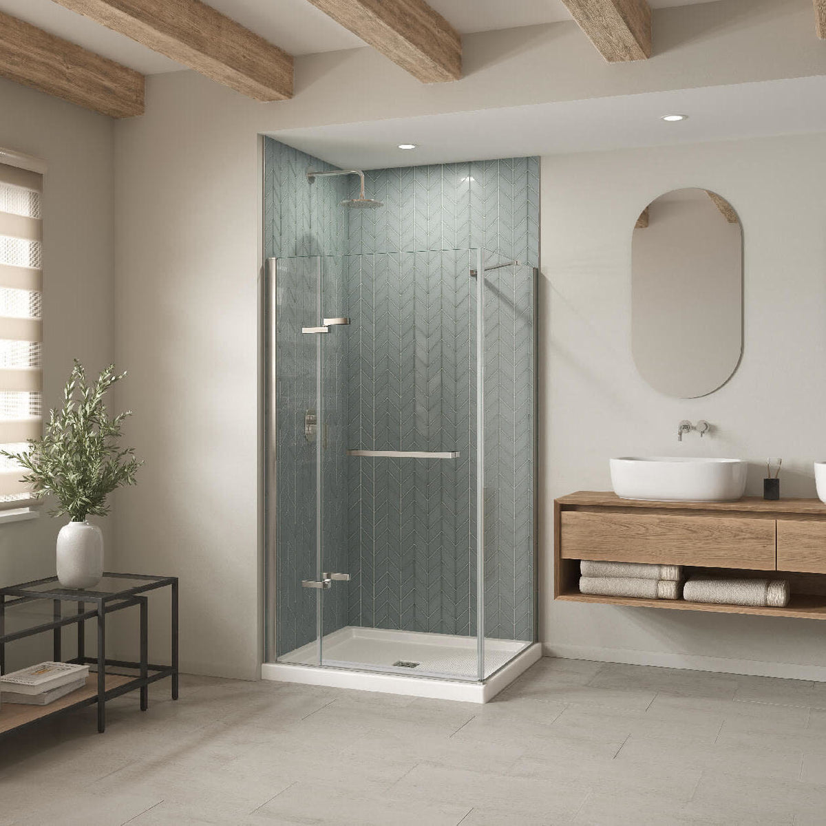 Maax B3Square 4832 Acrylic Shower Base in White with Center Drain - image 23