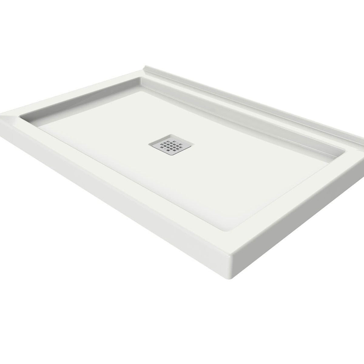 Maax B3Square 4834 Acrylic Shower Base in White with Center Drain - image 14