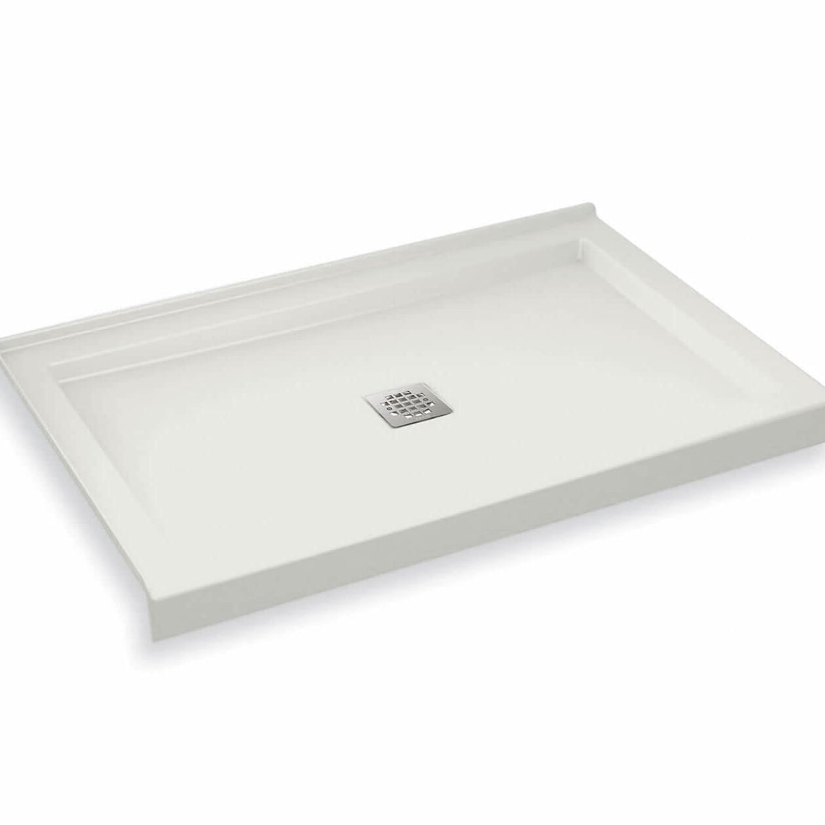 Maax B3Square 4836 Acrylic Shower Base in White with Center Drain - image 8