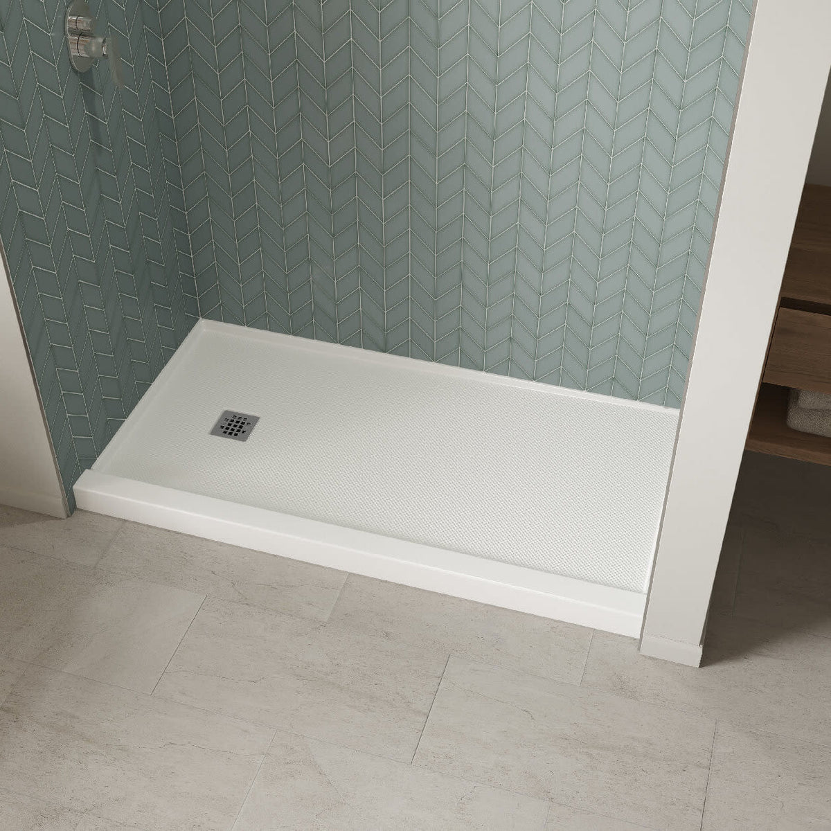 Maax B3Square 6030 Acrylic Shower Base in White - image 12