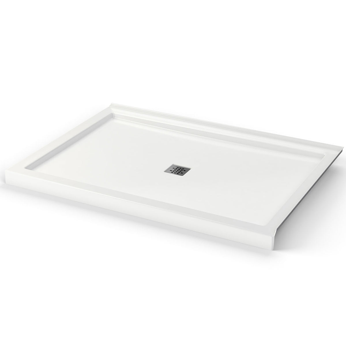 Maax B3Square 6042 Acrylic Shower Base in White with Center Drain - image 11