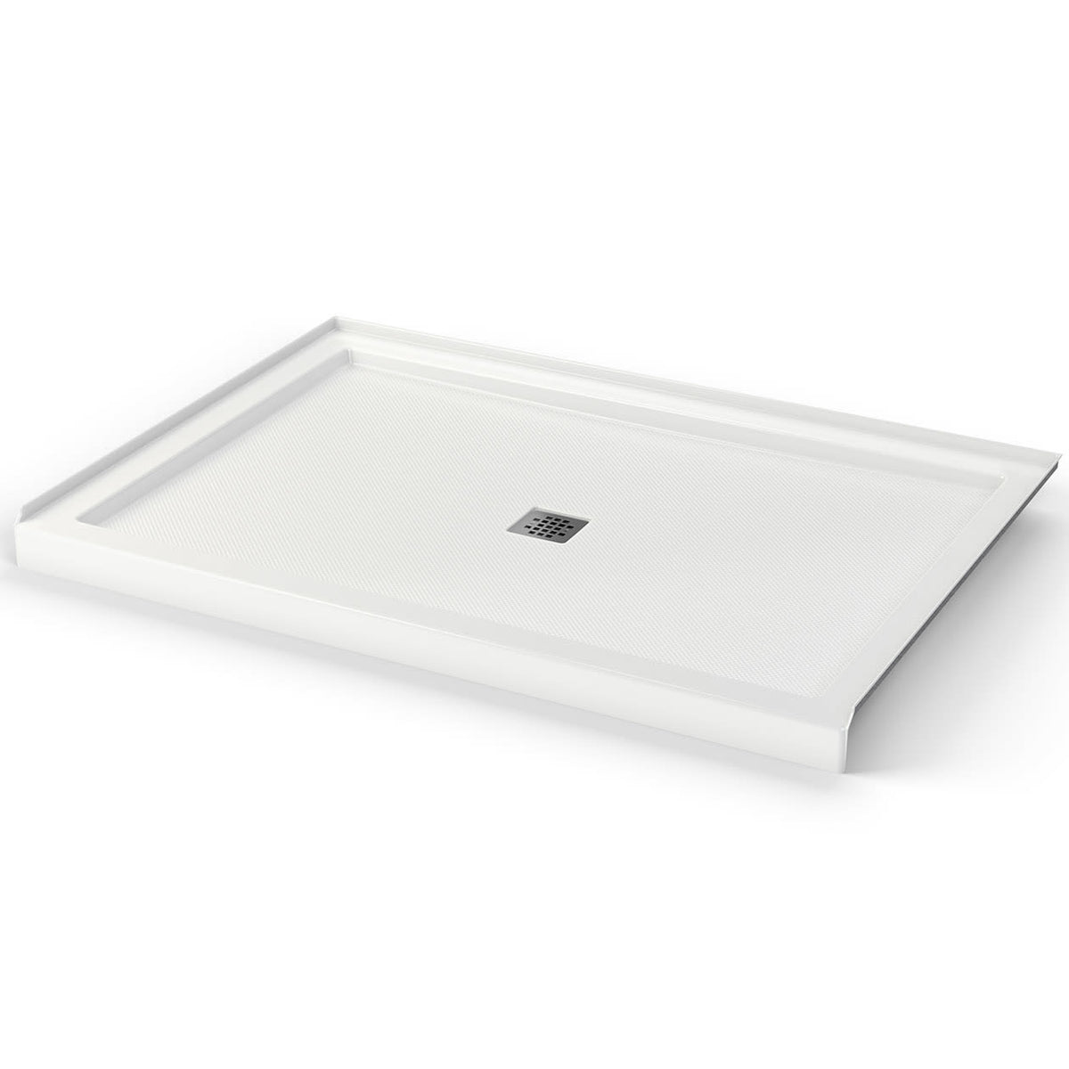 Maax B3Square 6042 Acrylic Shower Base in White with Center Drain - image 14