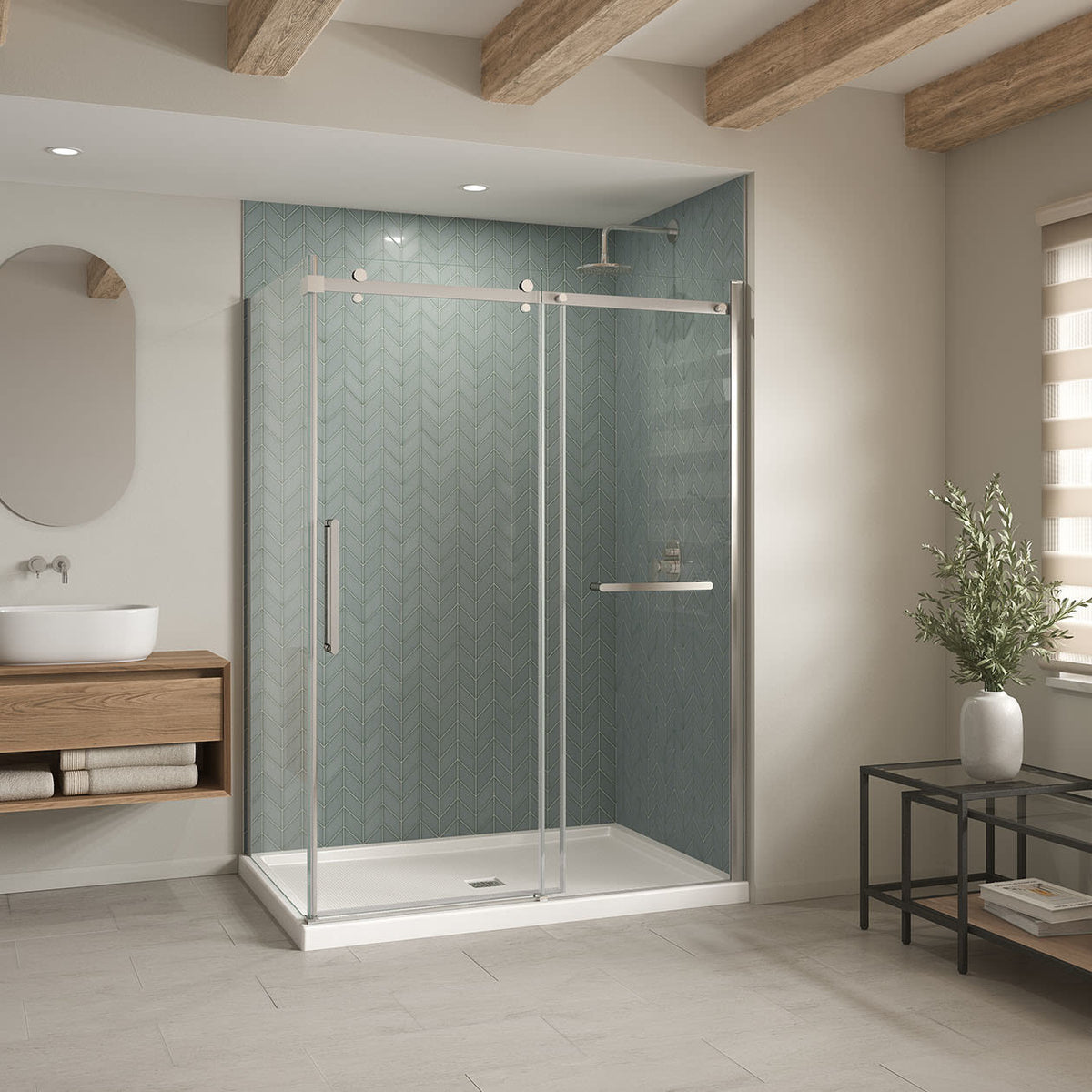 Maax B3Square 6042 Acrylic Shower Base in White with Center Drain - image 19
