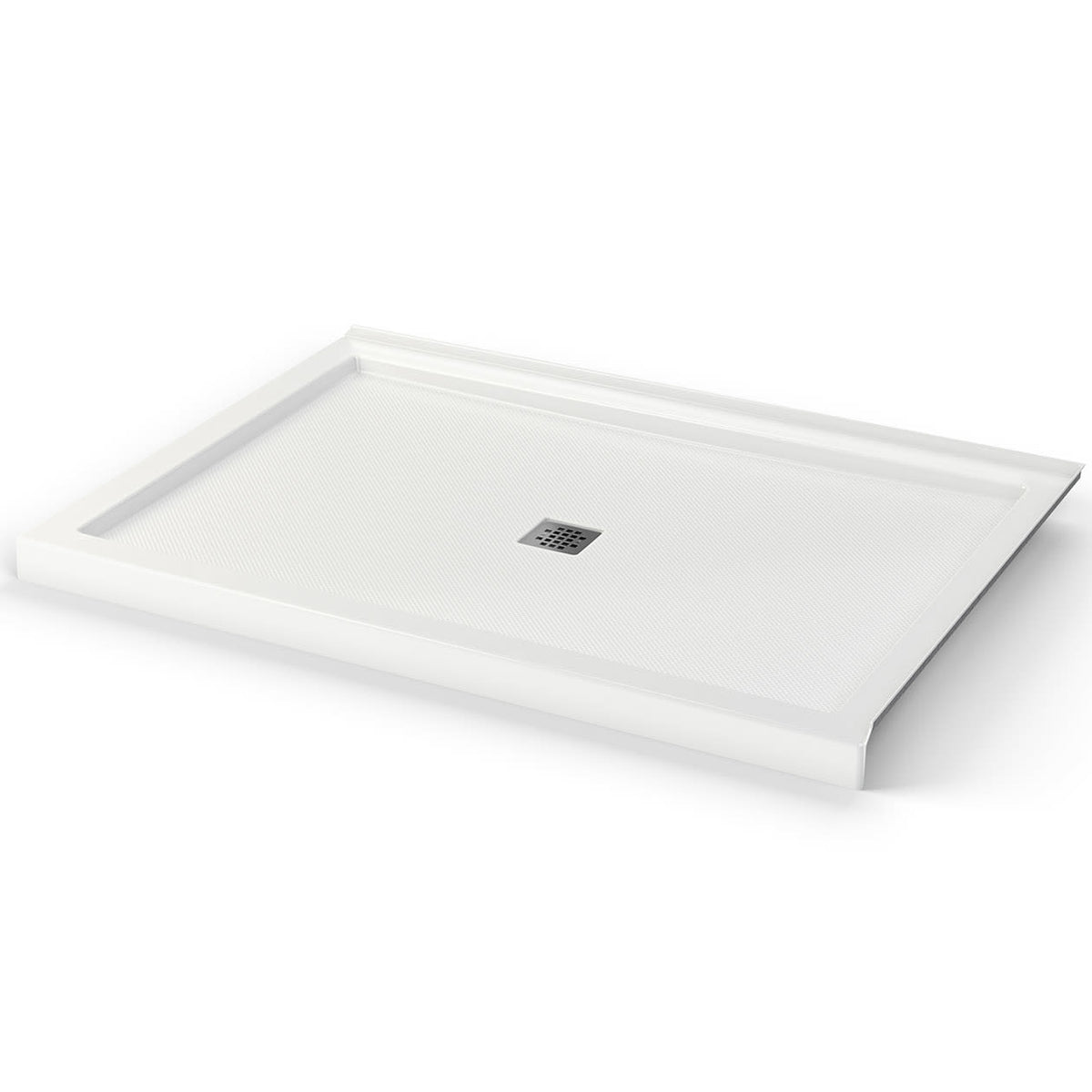 Maax B3Square 6042 Acrylic Shower Base in White with Center Drain - image 21