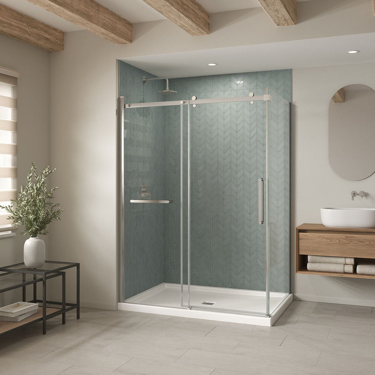 Maax B3Square 6042 Acrylic Shower Base in White with Center Drain - image 6