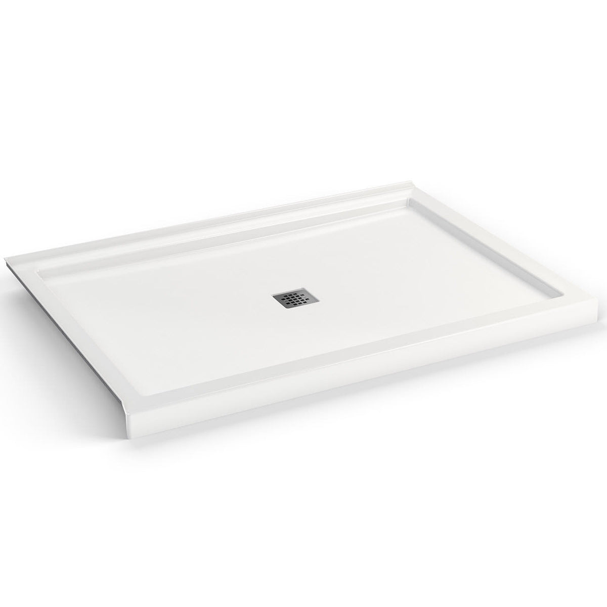 Maax B3Square 6042 Acrylic Shower Base in White with Center Drain - image 8