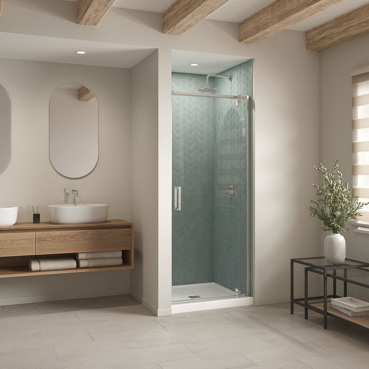 Maax B3X 3636 Acrylic Alcove Shower Base with Center Drain in White - image 6