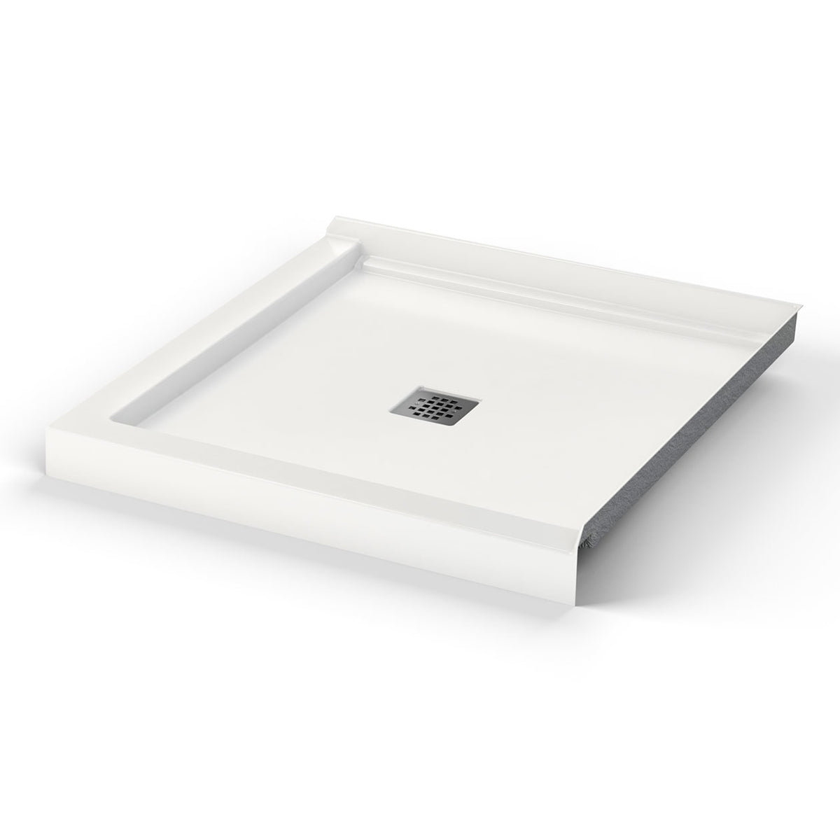 Maax B3X 3636 Acrylic Corner Left or Right Shower Base with Center Drain in White - image 3