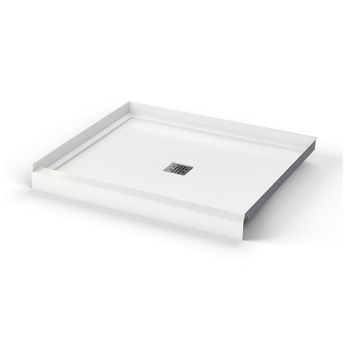 Maax B3X 4236 Acrylic Alcove Shower Base with Center Drain in White - image 3
