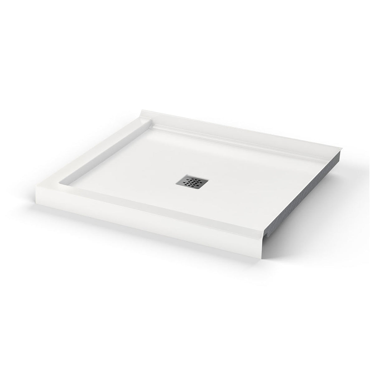 Maax B3X 4236 Acrylic Corner Right Shower Base with Center Drain in White - image 3
