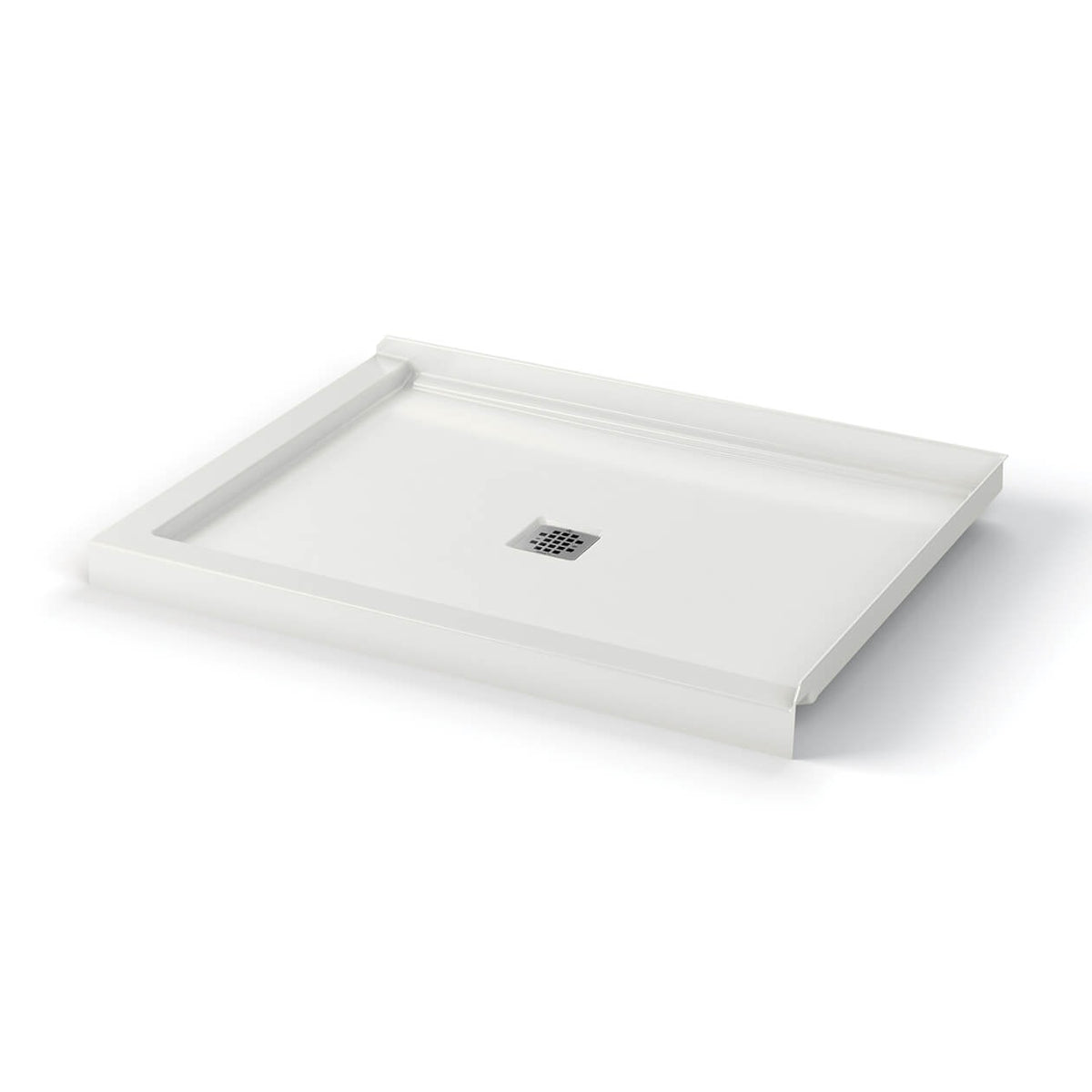 Maax B3X 4836 Acrylic Corner Right Shower Base with Center Drain in White - image 2