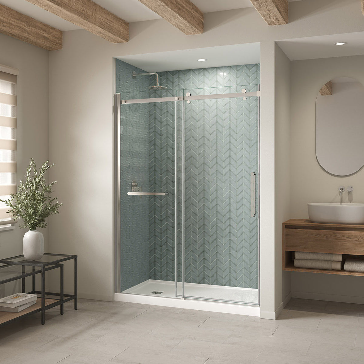 Maax B3X 6032 Acrylic Alcove Shower Base with Left-Hand Drain in White - image 6