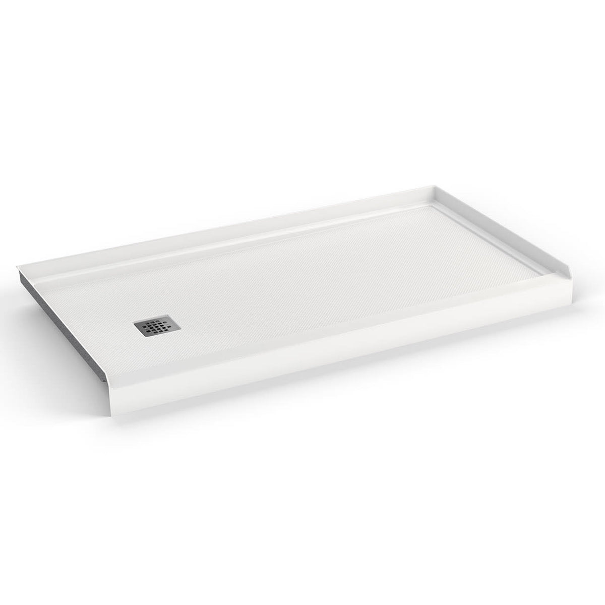 Maax B3X 6032 Acrylic Alcove Shower Base with Left-Hand Drain in White - image 8