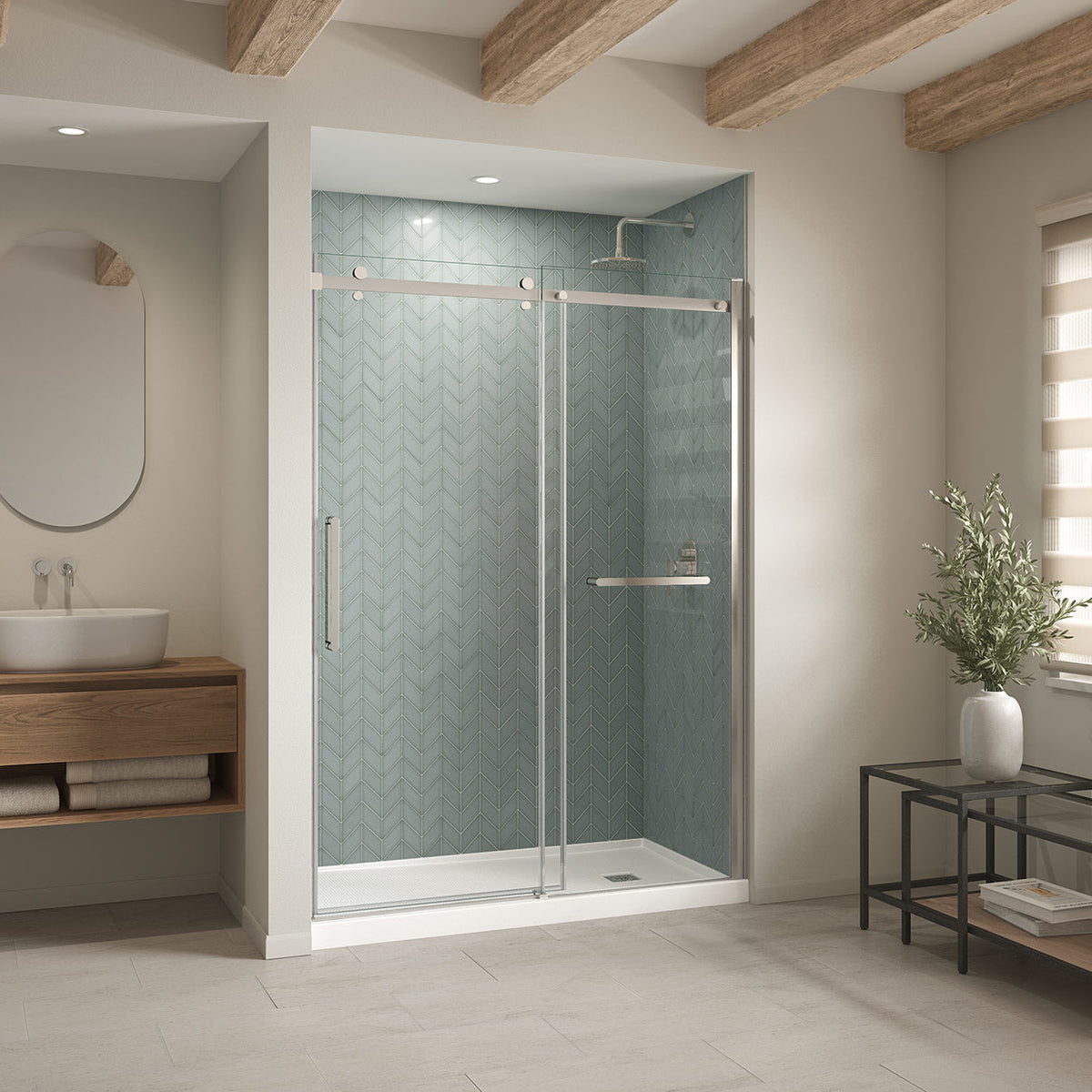 Maax B3X 6032 Acrylic Alcove Shower Base with Right-Hand Drain in White