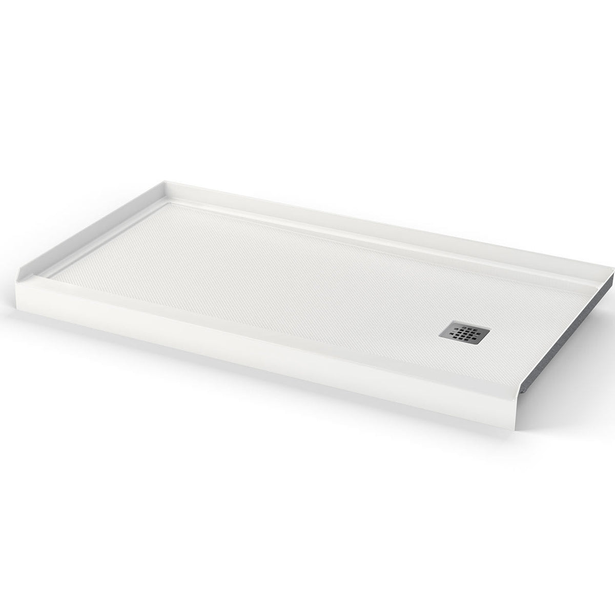 Maax B3X 6032 Acrylic Alcove Shower Base with Right-Hand Drain in White - image 3