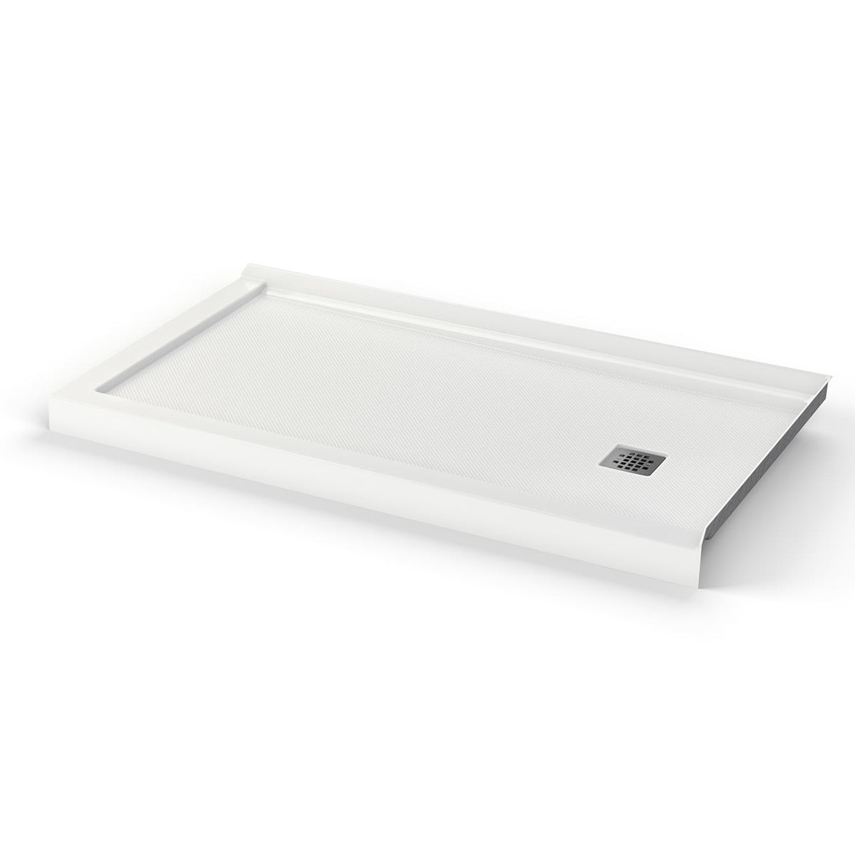 Maax B3X 6032 Acrylic Corner Right Shower Base with Right-Hand Drain in White - image 3