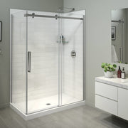 Maax B3X 6036 Acrylic Corner Right Shower Base with Center Drain in White