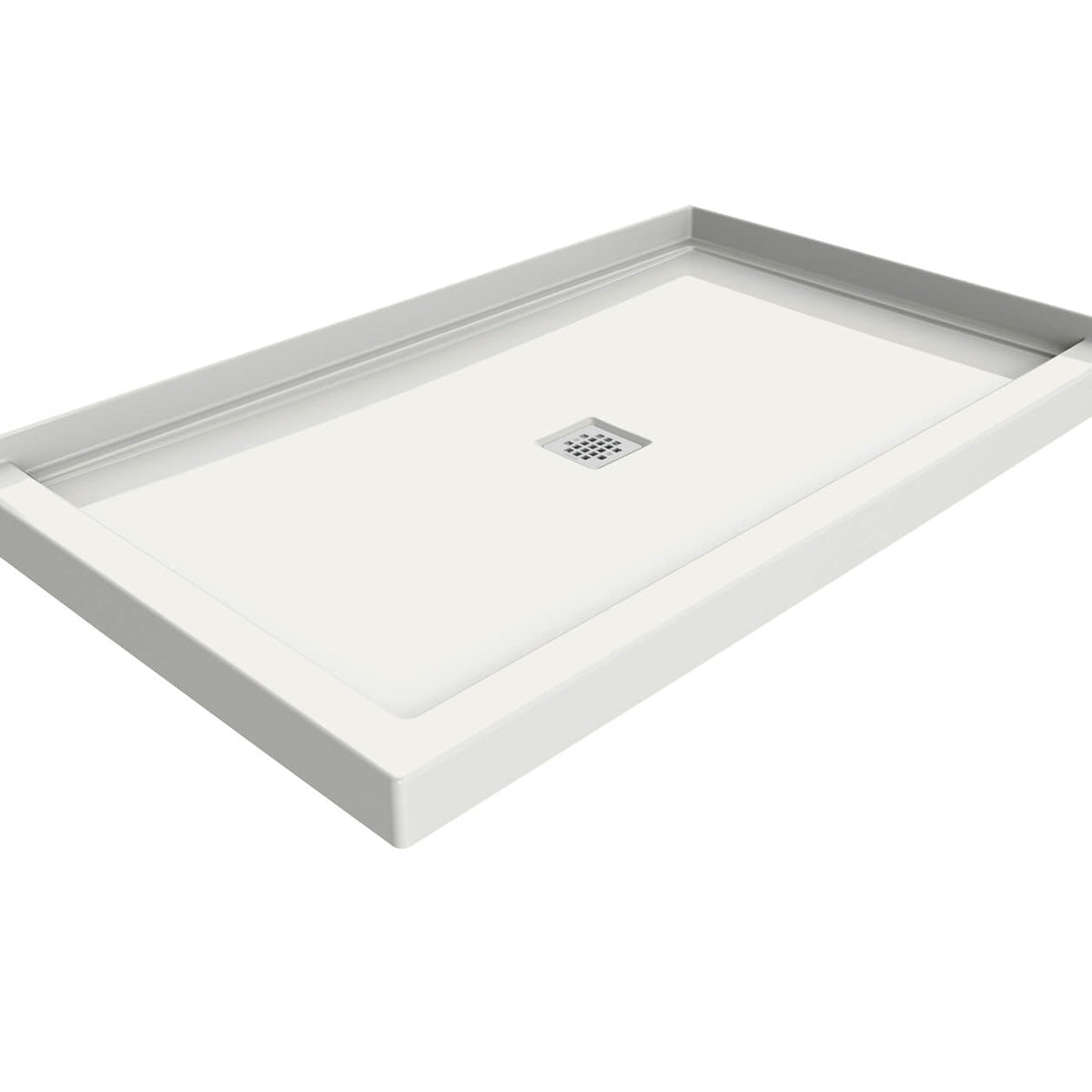 Maax B3X 6036 Acrylic Corner Right Shower Base with Center Drain in White - image 2