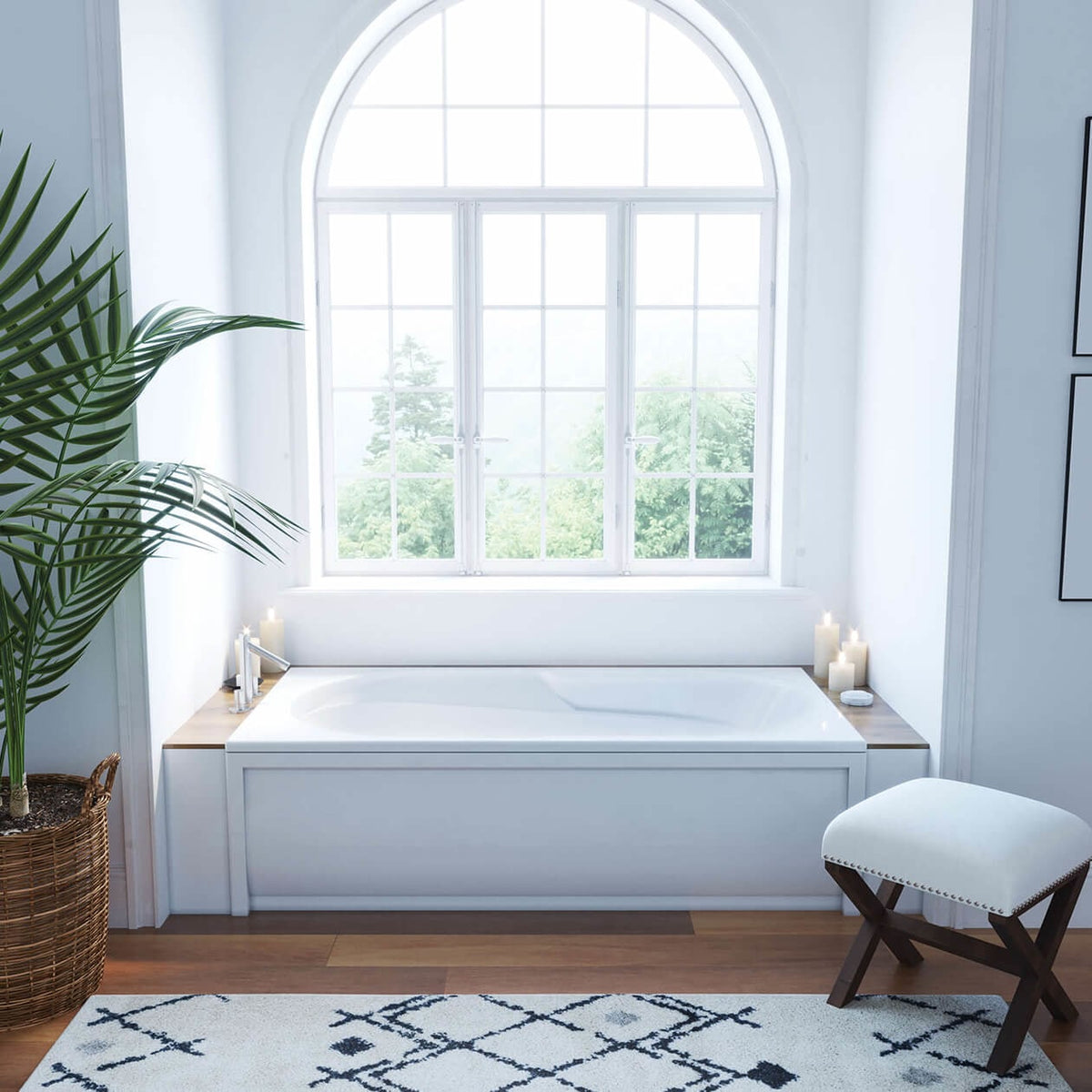 Maax Baccarat 72 x 36 Acrylic Drop-in End Drain Bathtub in White
