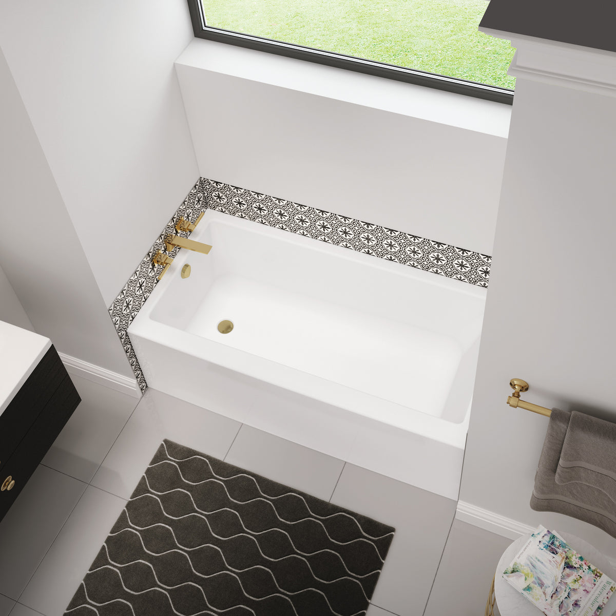 Maax Bosca 6032 AFR Acrylic Alcove Bathtub in White - image 3