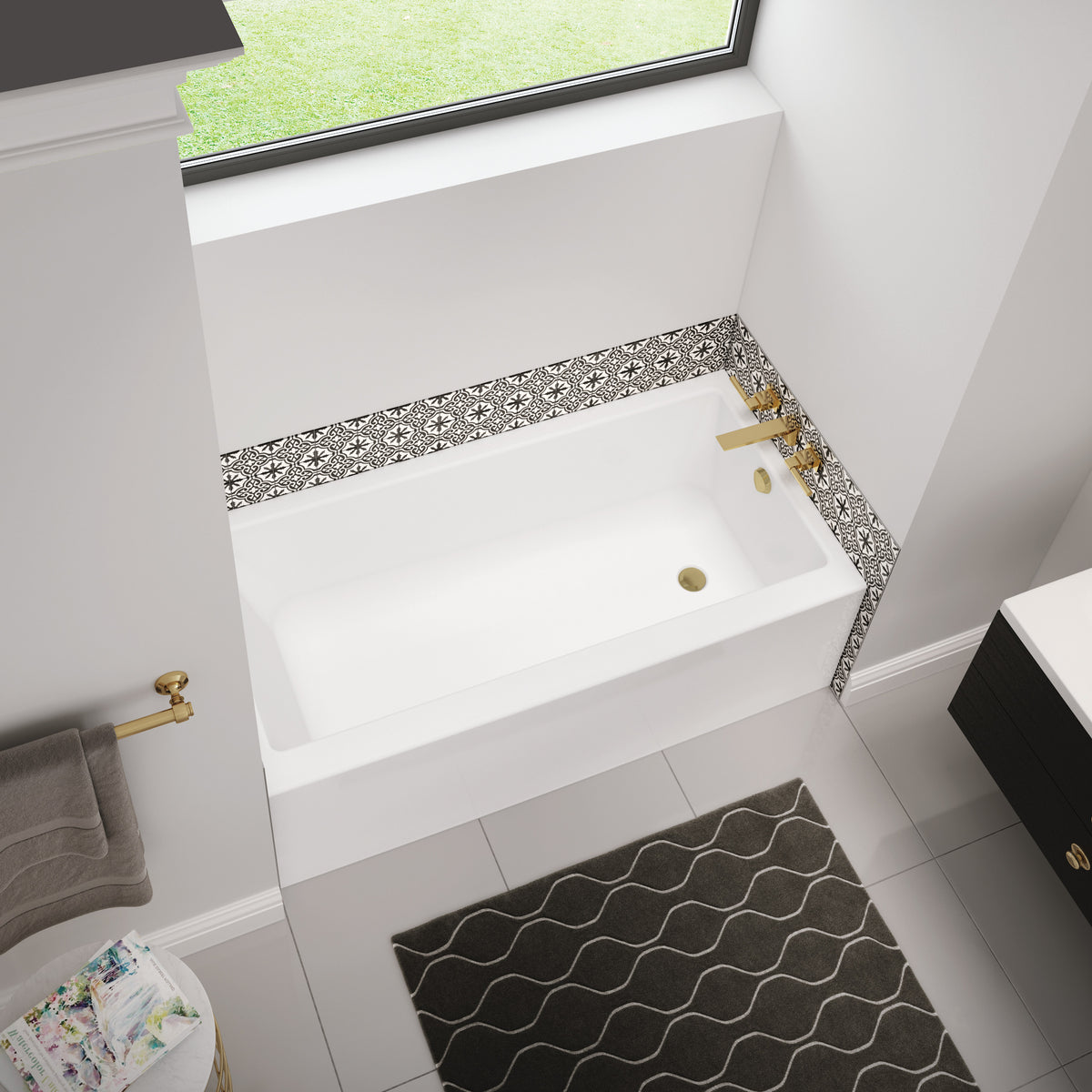 Maax Bosca 6032 AFR Acrylic Alcove Bathtub in White - image 8
