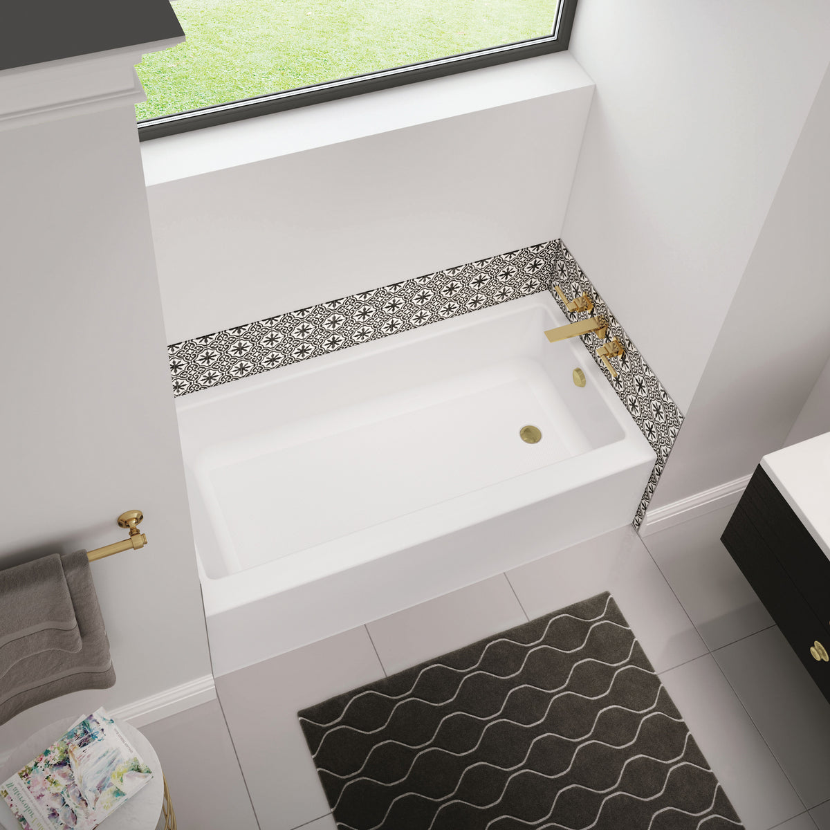 Maax Bosca Access 6030 Acrylic Alcove Bathtub in White - image 8