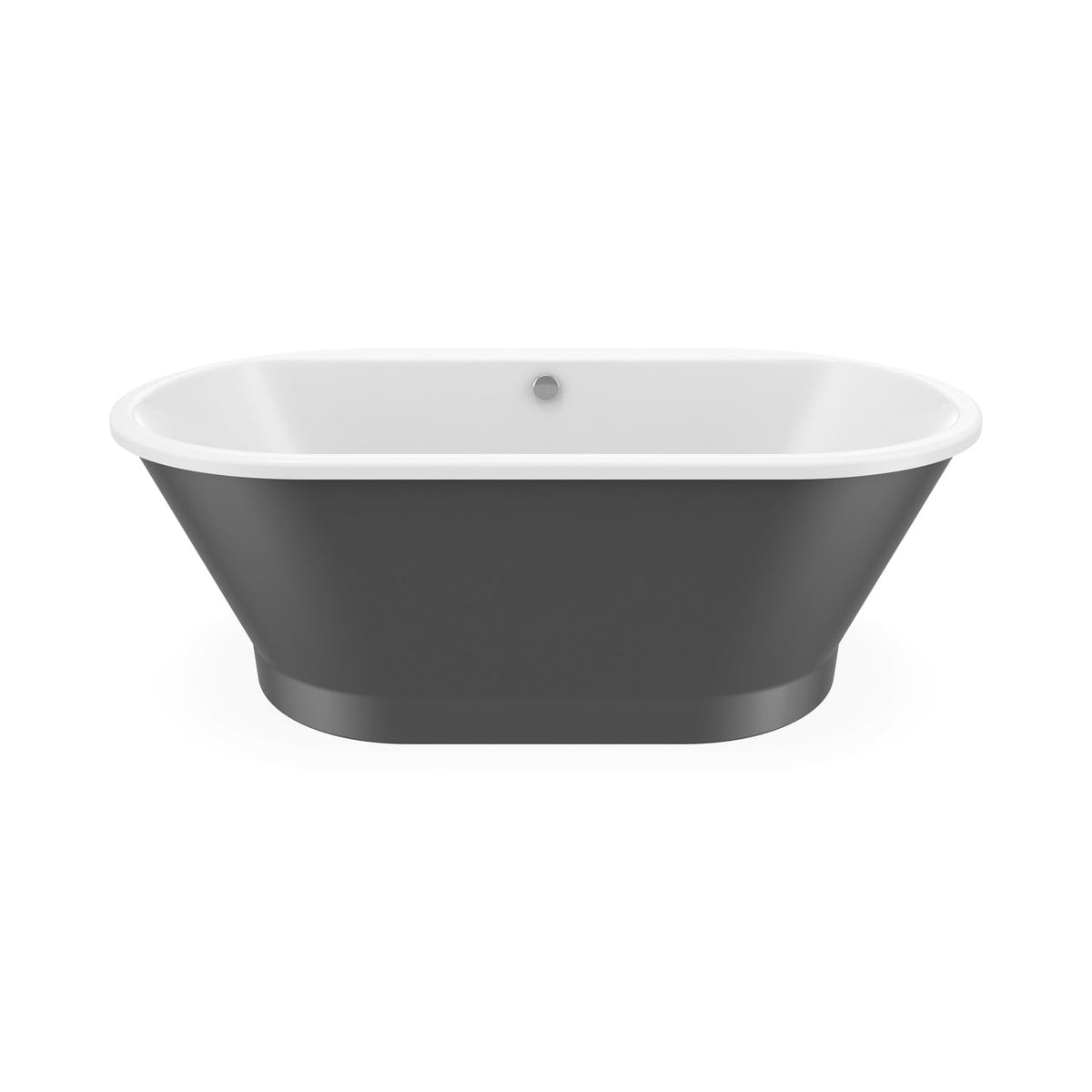 Maax Brioso 6636 AcrylX Freestanding Center Drain Bathtub in White with Black Skirt - image 16