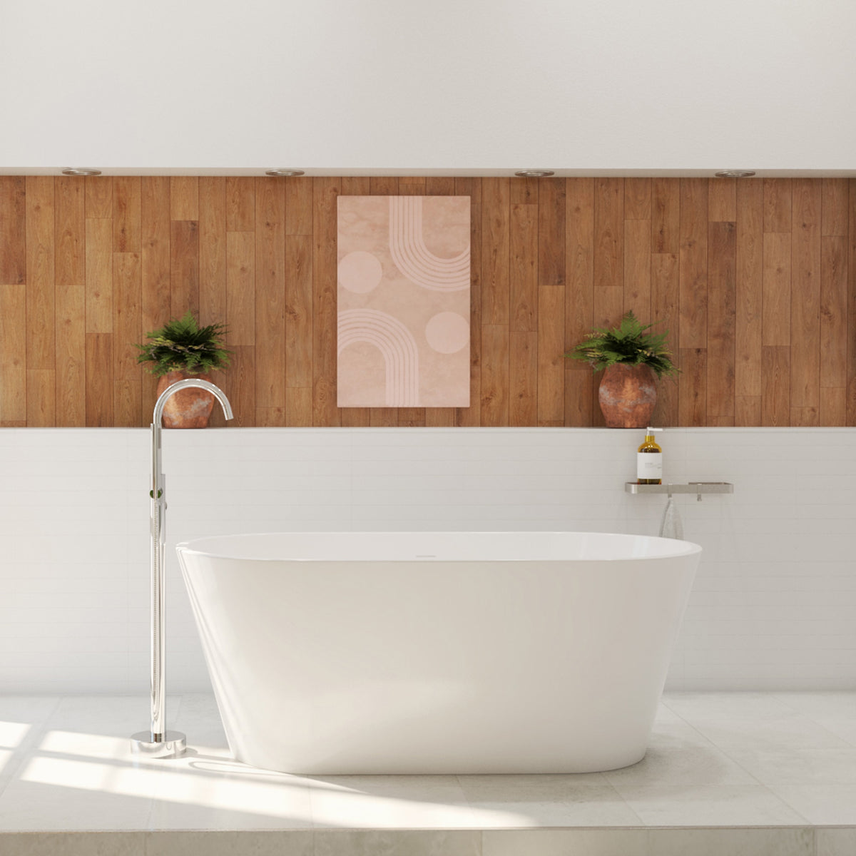 Maax Calinda 60 x 30 Acrylic Freestanding Oval Center Drain Bathtub