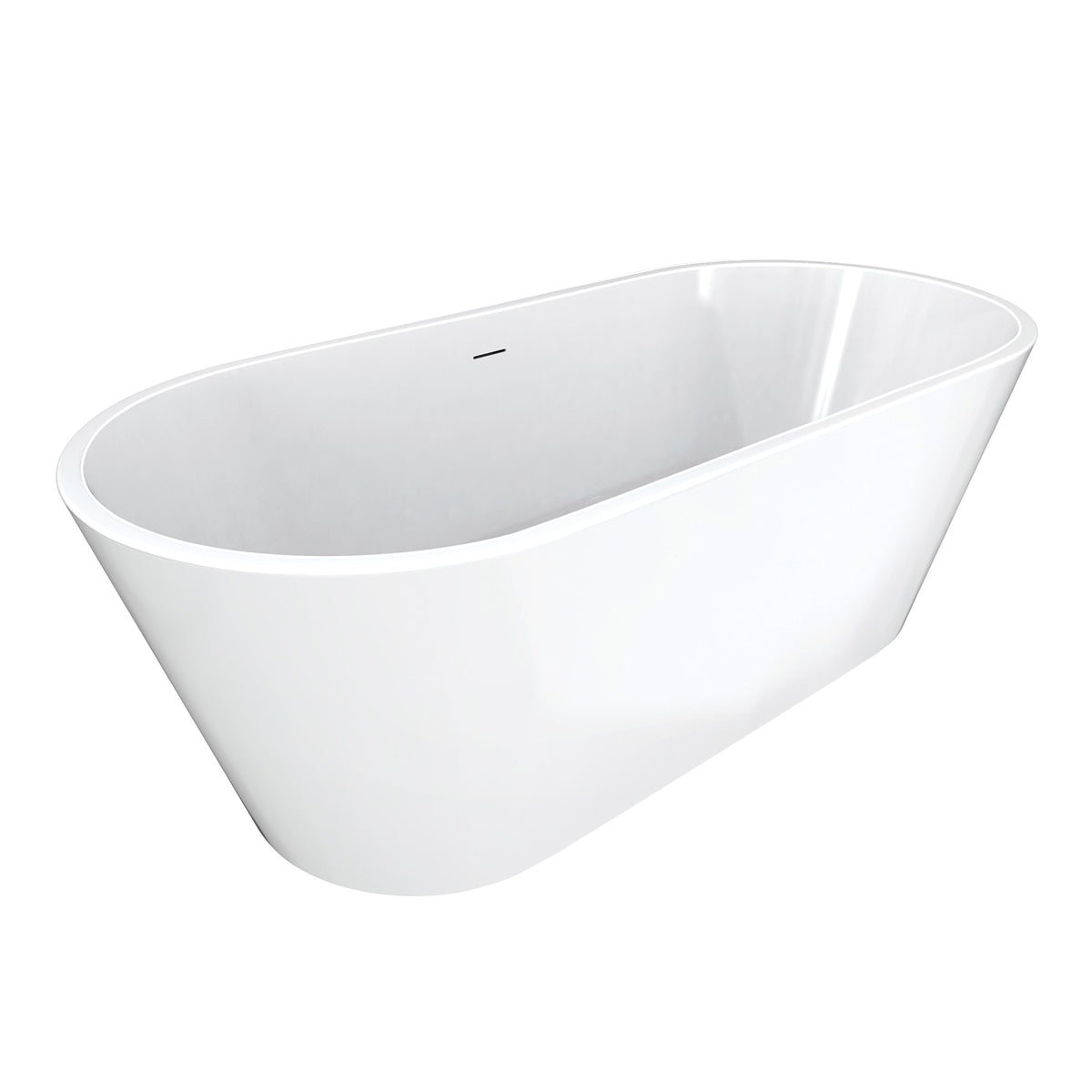 Maax Calinda 67 x 31 Acrylic Freestanding Oval Center Drain Bathtub in White - image 3