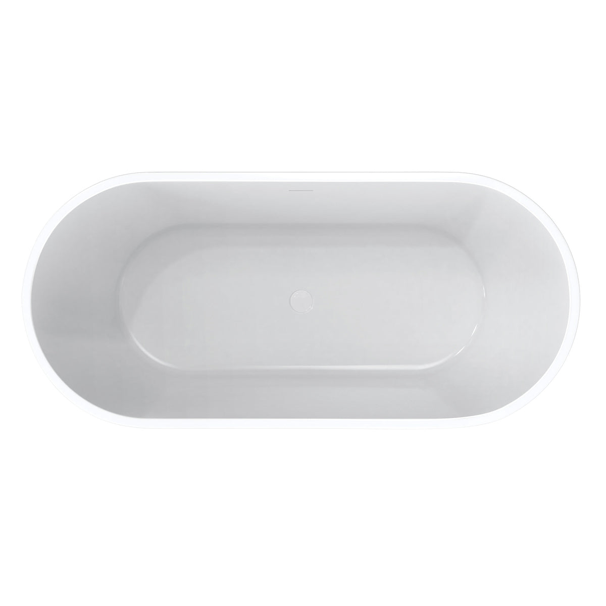 Maax Calinda 67 x 31 Acrylic Freestanding Oval Center Drain Bathtub in White - image 4