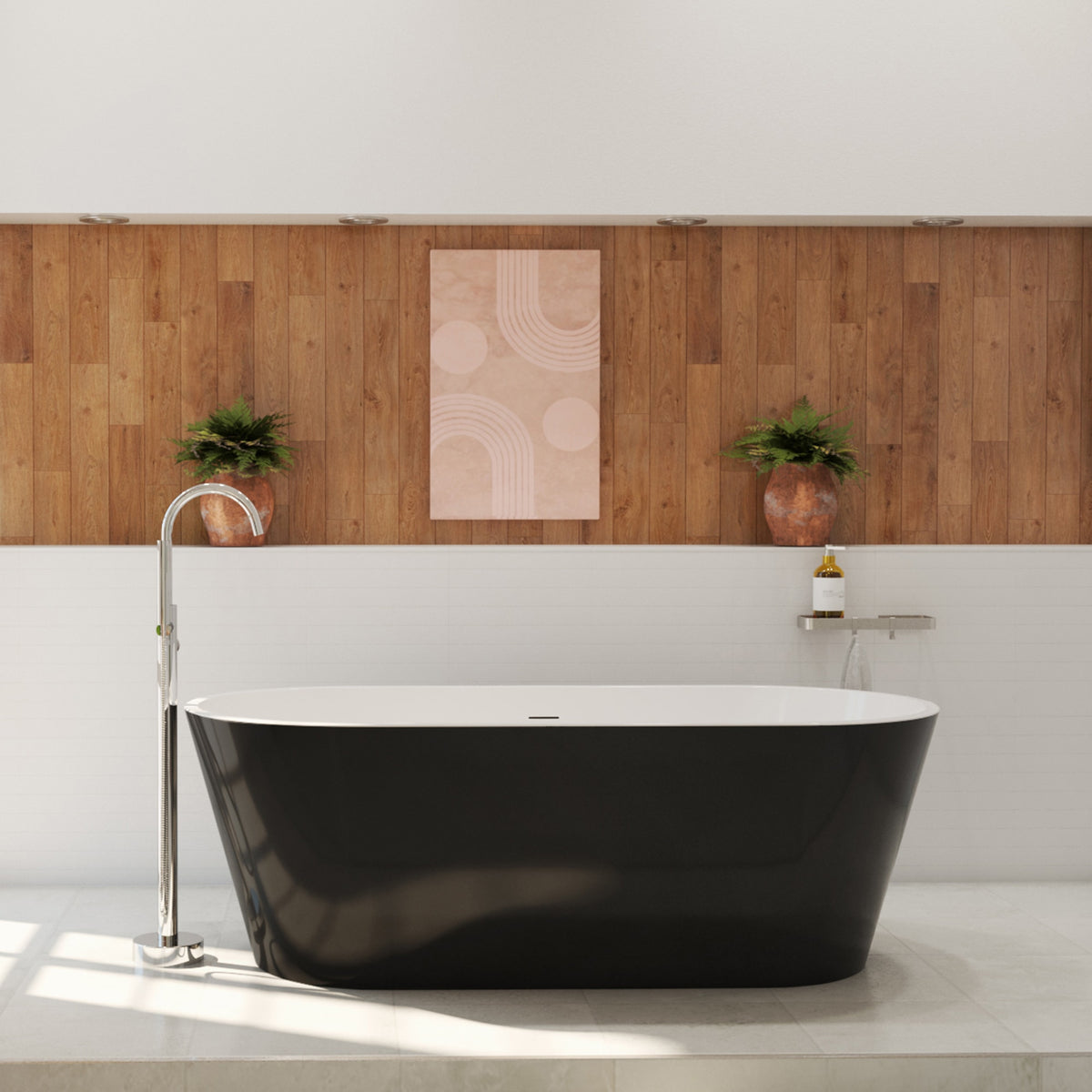 Maax Calinda 67 x 31 Acrylic Freestanding Oval Center Drain Bathtub in White - image 5