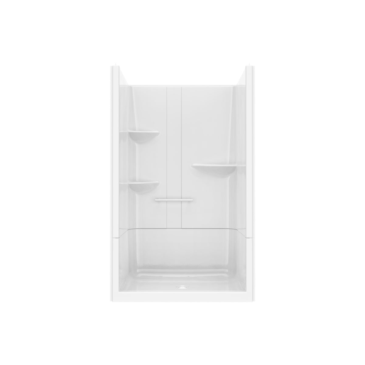 Maax Camelia SH-4834 Acrylic Alcove Center Drain Left Molded Seat Two-Piece Shower in White - image 3