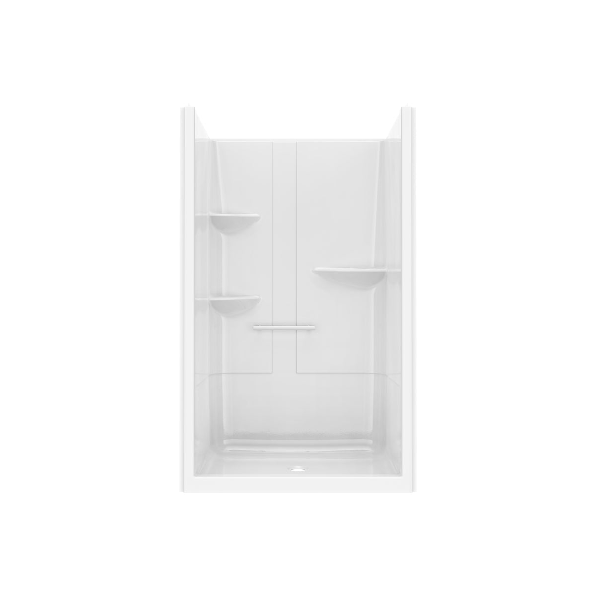 Maax Camelia SH-4834 Acrylic Alcove Center Drain Right Molded Seat One-Piece Shower in White - image 3
