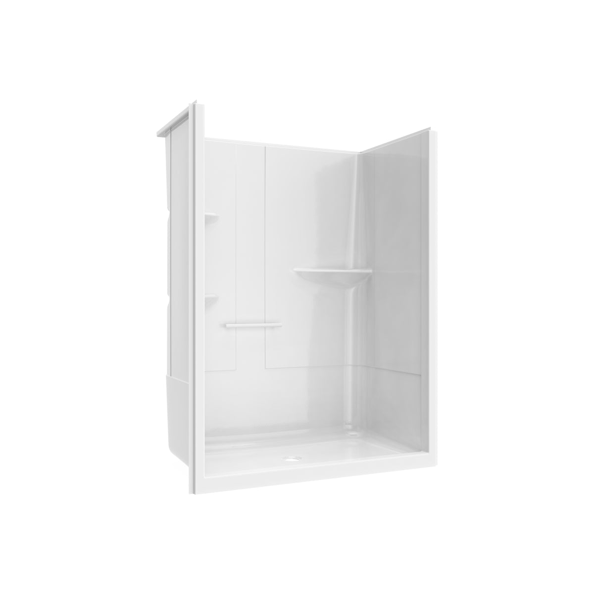 Maax Camelia SH-6034 Acrylic Alcove Left and Right Molded Seat One-Piece Shower in White - image 25