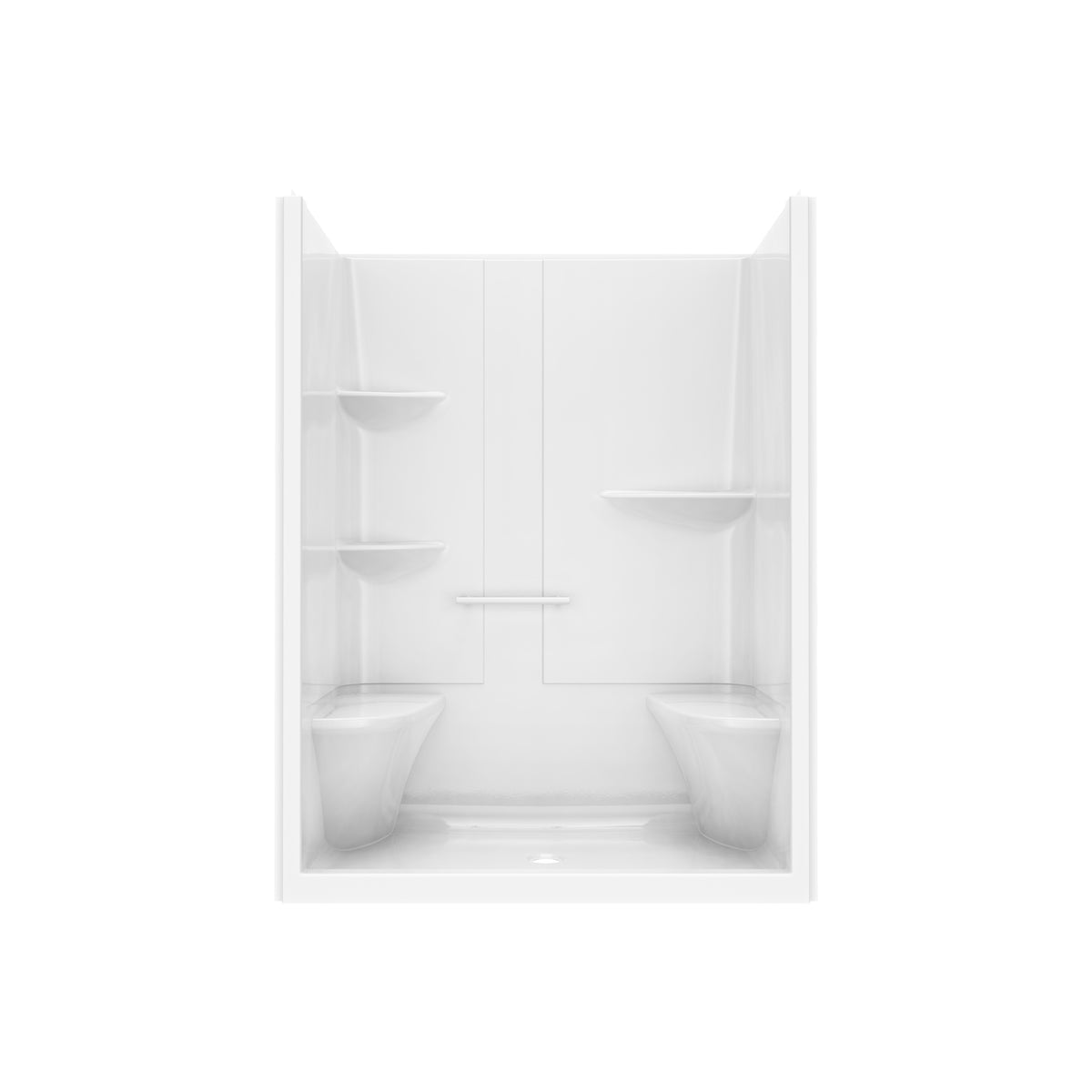 Maax Camelia SH-6034 Acrylic Alcove Left and Right Molded Seat One-Piece Shower in White - image 28