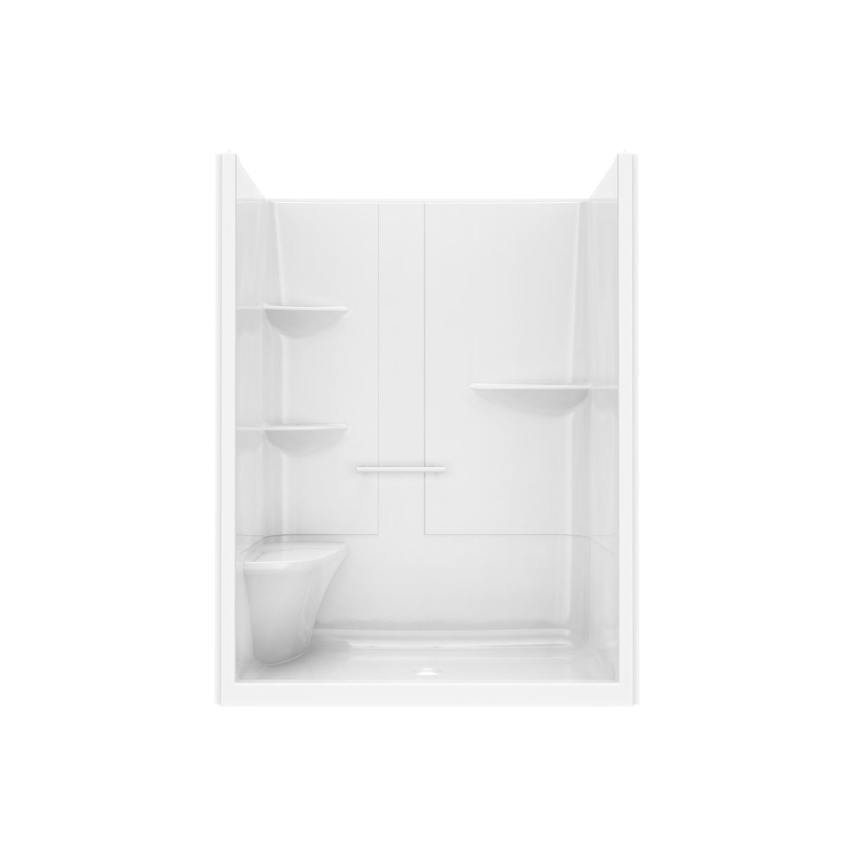 Maax Camelia SH-6034 Acrylic Alcove Left and Right Molded Seat One-Piece Shower in White - image 33