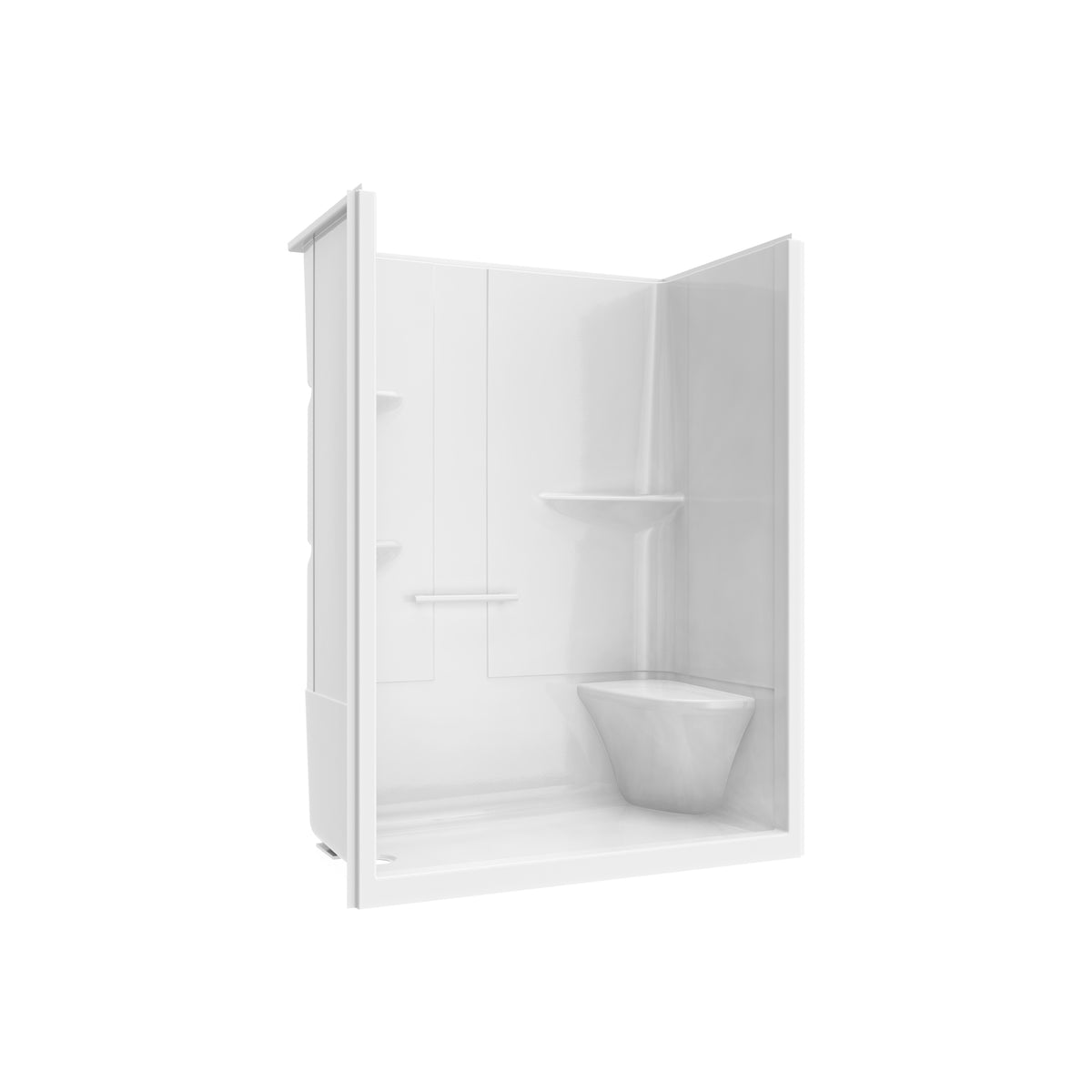 Maax Camelia SH-6034 Acrylic Alcove Left and Right Molded Seat One-Piece Shower in White - image 5
