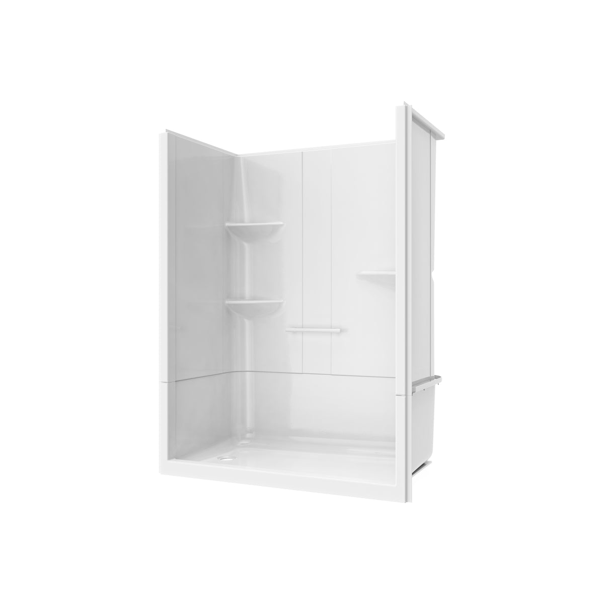 Maax Camelia SH-6034 Acrylic Alcove Left and Right Molded Seat Two-Piece Shower in White - image 10