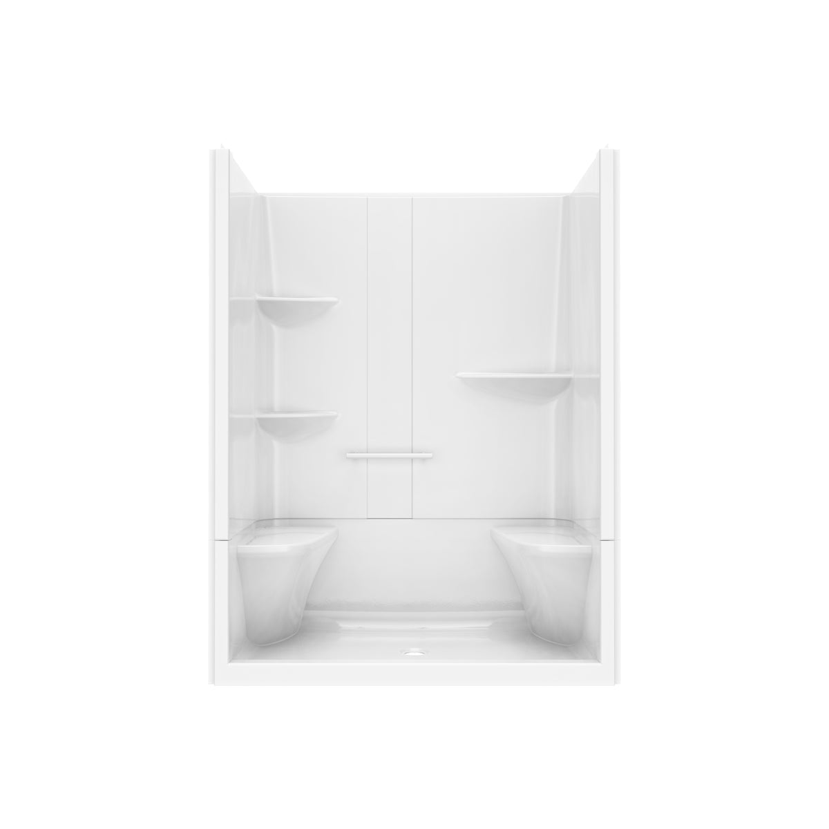 Maax Camelia SH-6034 Acrylic Alcove Left and Right Molded Seat Two-Piece Shower in White - image 28