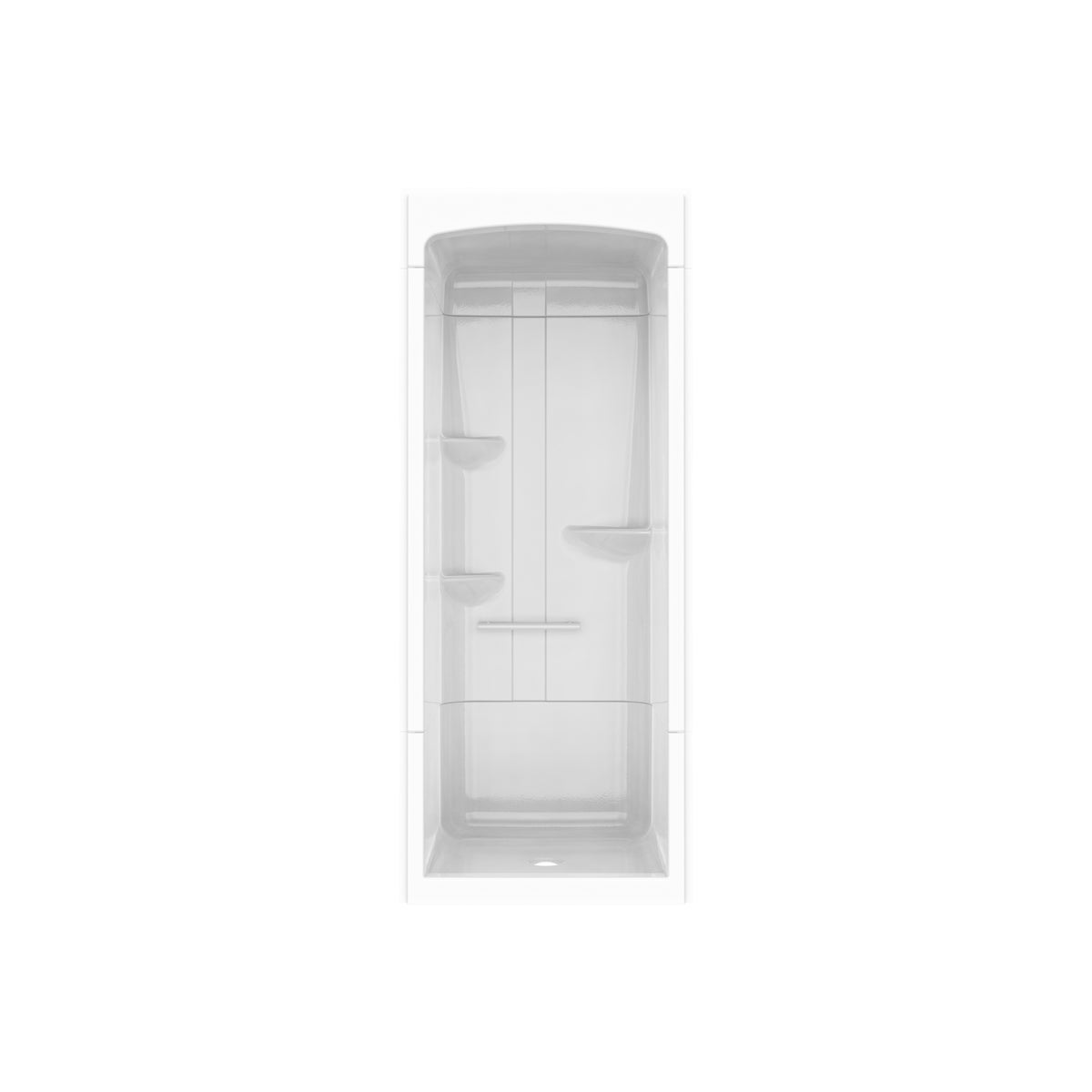 Maax Camelia SHR-3636 Acrylic Alcove Center Drain No Seat Three-Piece Shower in White - image 3