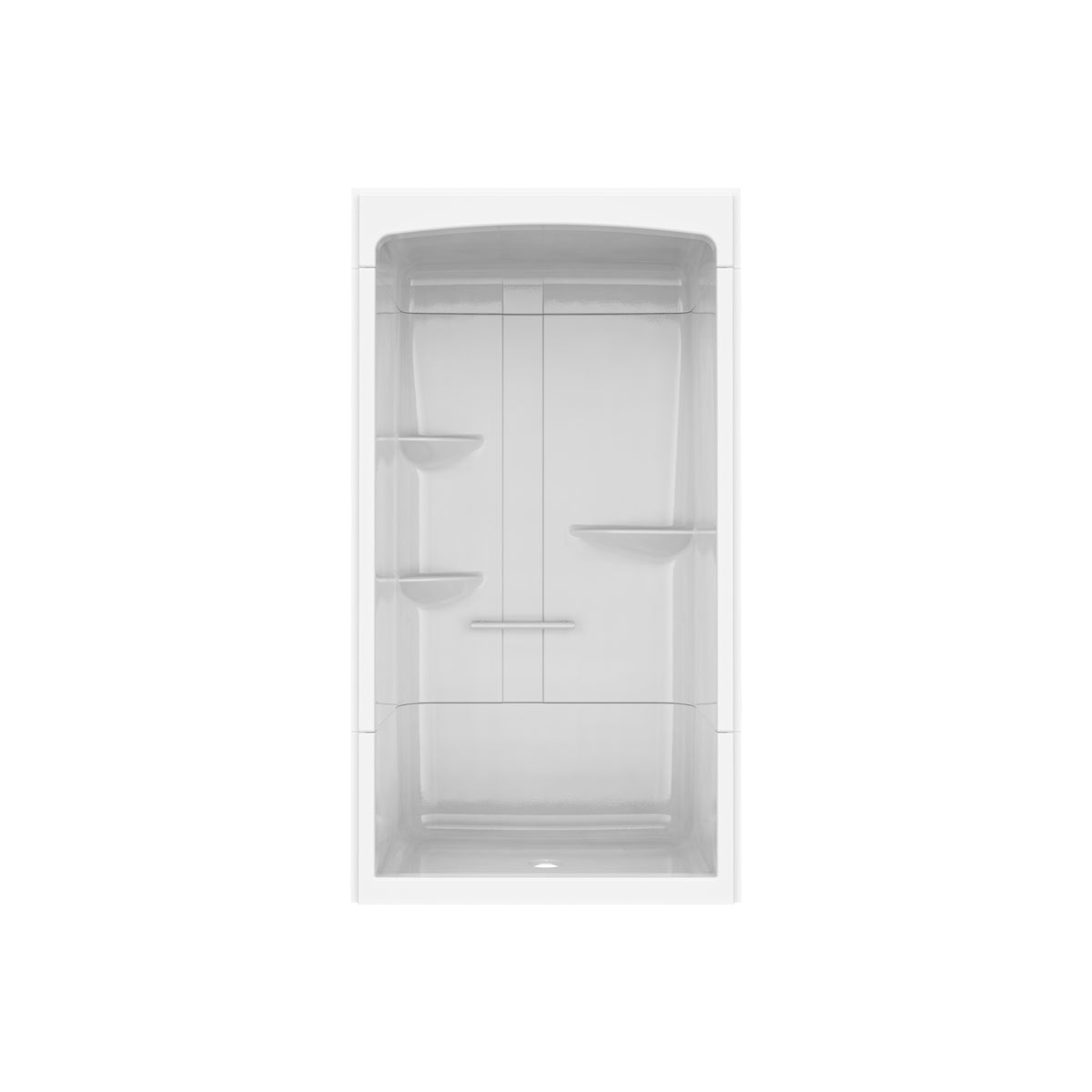Maax Camelia SHR-4834 Acrylic Alcove Center Drain Left Molded Seat Three-Piece Shower in White - image 3