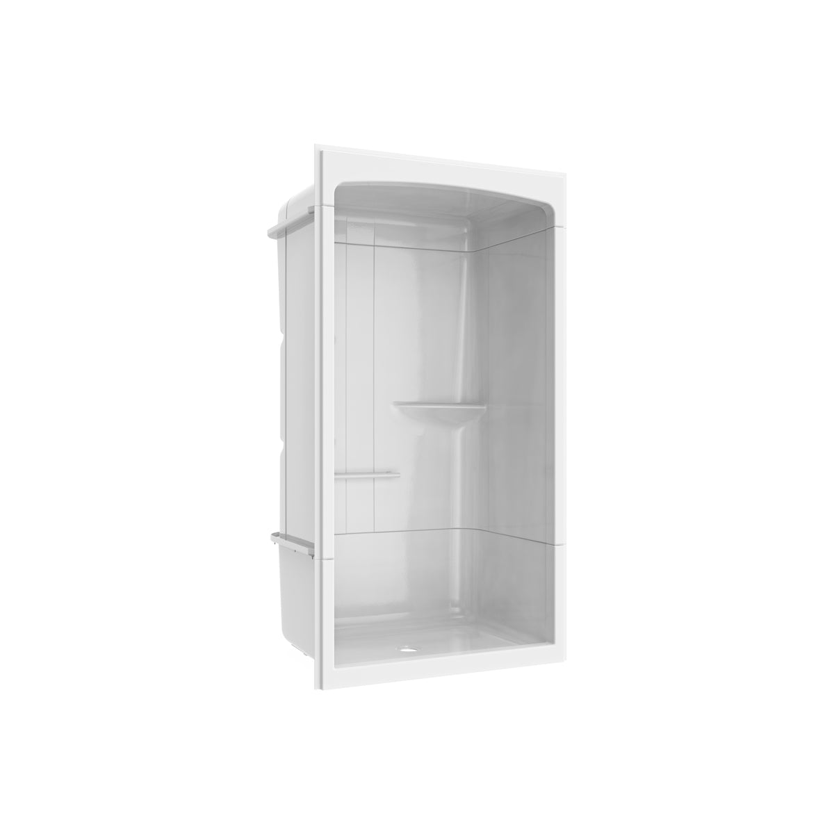 Maax Camelia SHR-4834 Acrylic Alcove Center Drain Left Molded Seat Three-Piece Shower in White - image 5