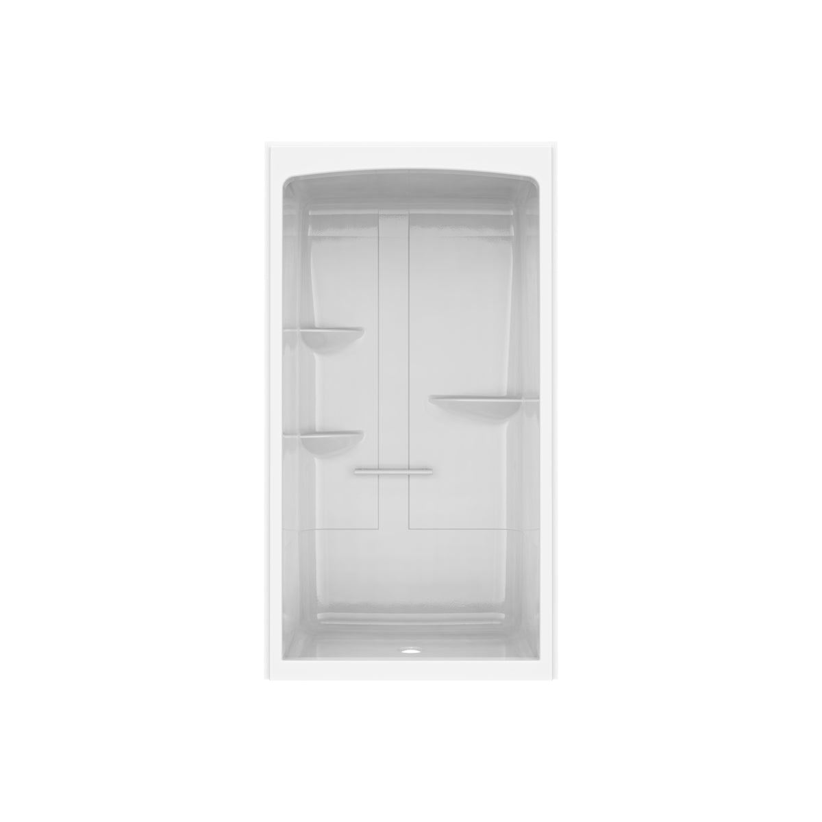 Maax Camelia SHR-4834 Acrylic Alcove Center Drain Right Molded Seat One-Piece Shower in White - image 3