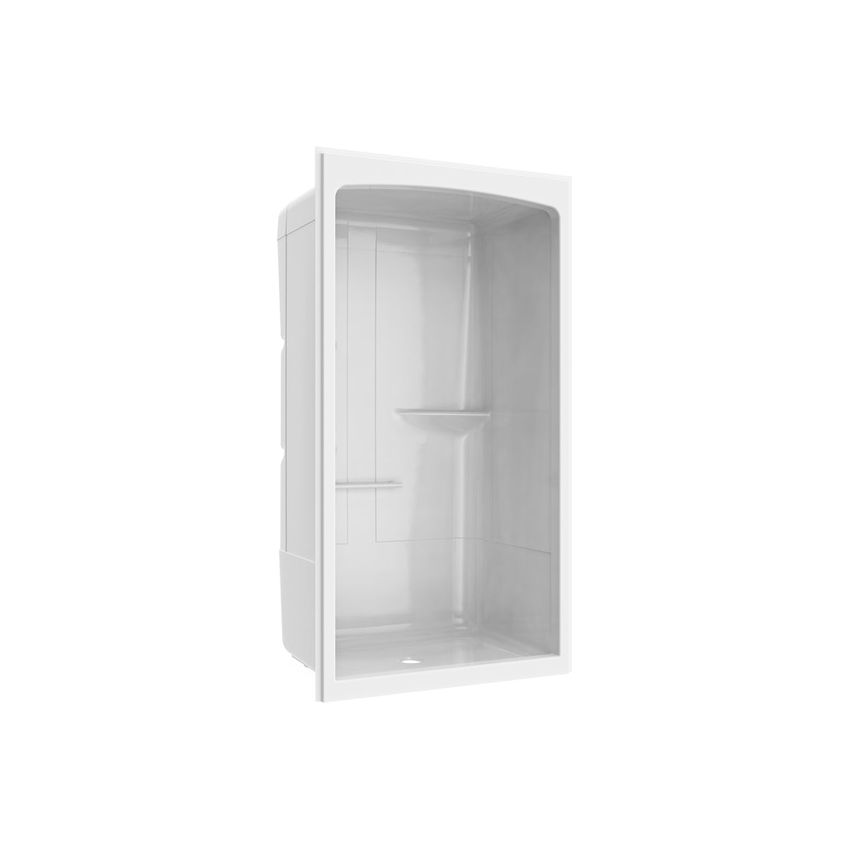 Maax Camelia SHR-4834 Acrylic Alcove Center Drain Right Molded Seat One-Piece Shower in White - image 5