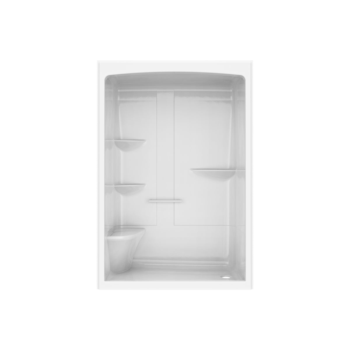 Maax Camelia SHR-6034 Acrylic Alcove Left and Right Molded Seat One-Piece Shower in White - image 13