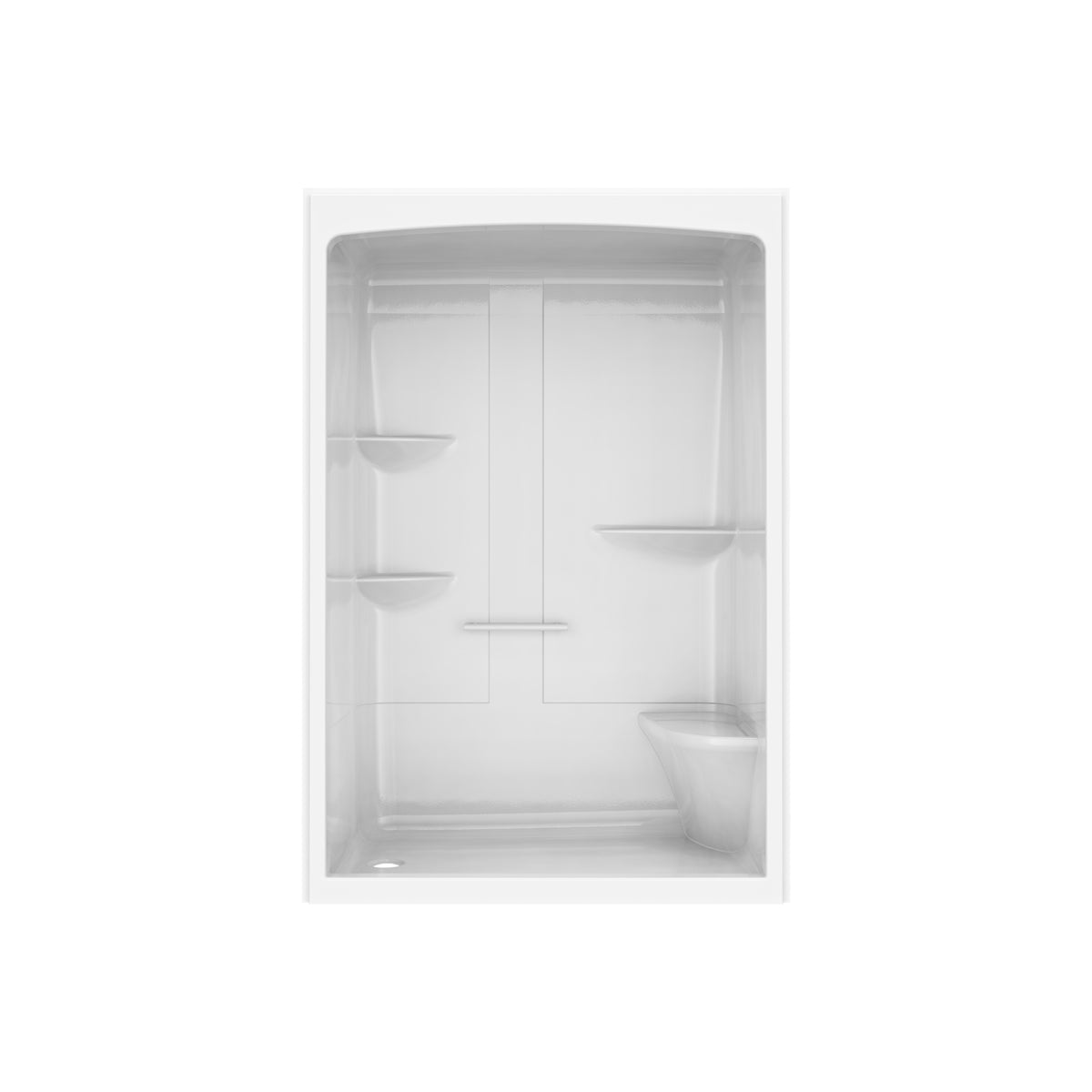 Maax Camelia SHR-6034 Acrylic Alcove Left and Right Molded Seat One-Piece Shower in White - image 3