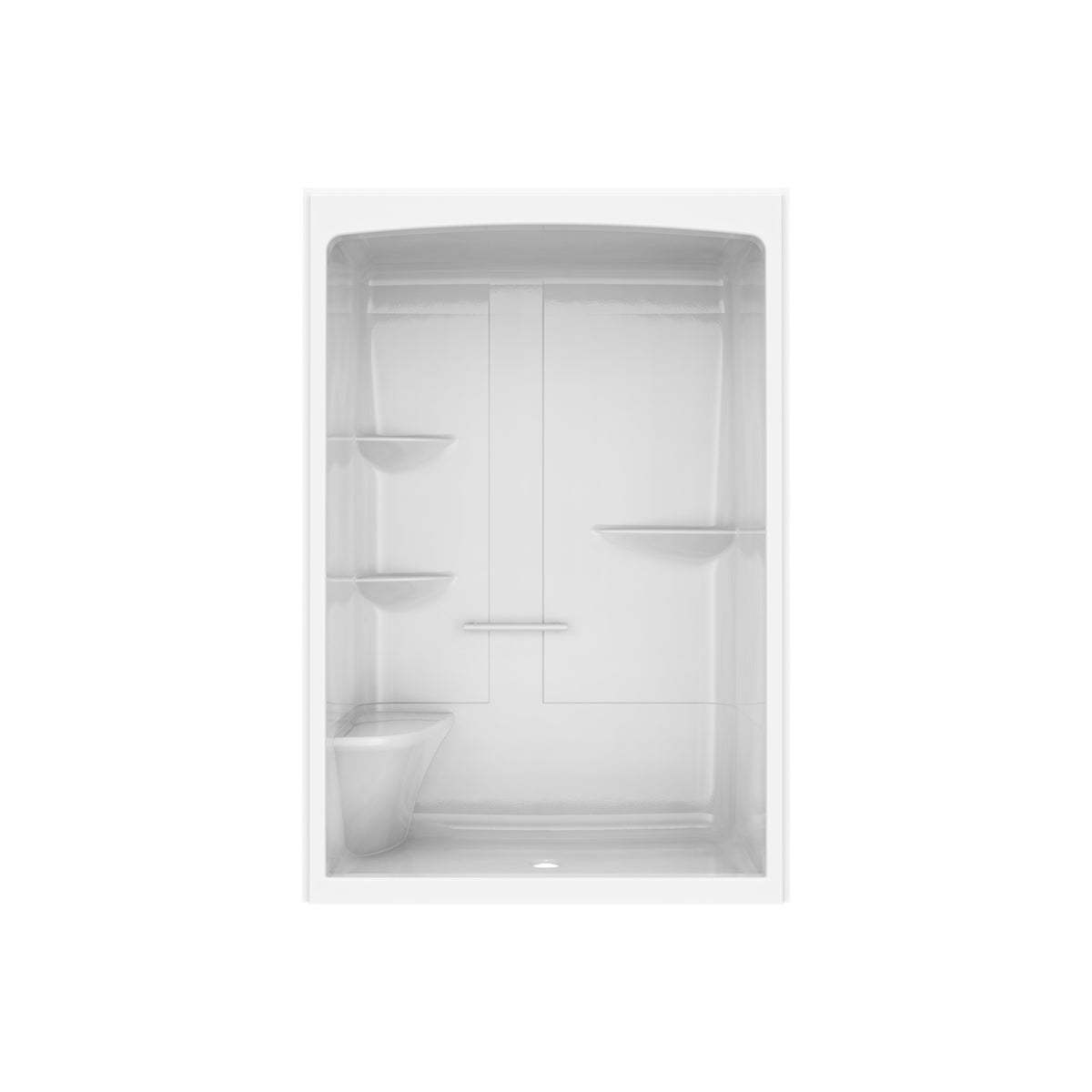 Maax Camelia SHR-6034 Acrylic Alcove Left and Right Molded Seat One-Piece Shower in White - image 33